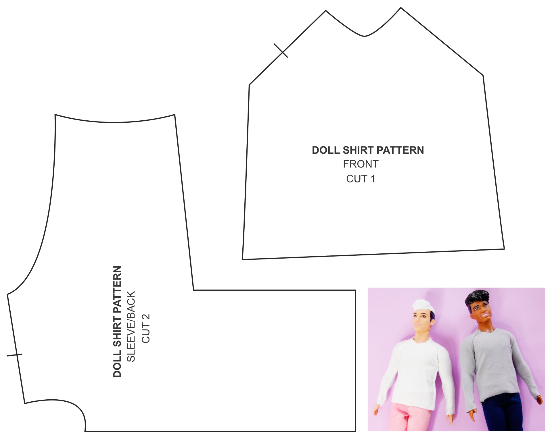 Printable Doll Clothes Sewing Patterns