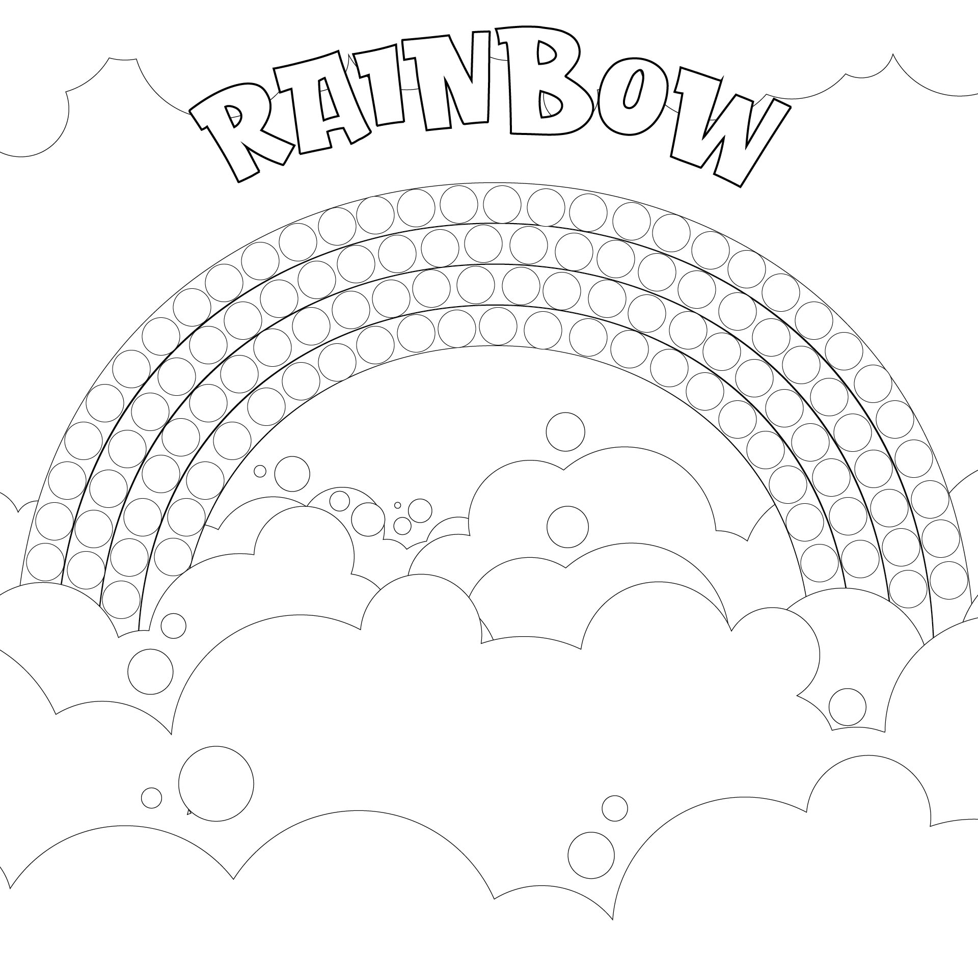 Dot Rainbow Coloring Pages 10 Free PDF Printables Printablee