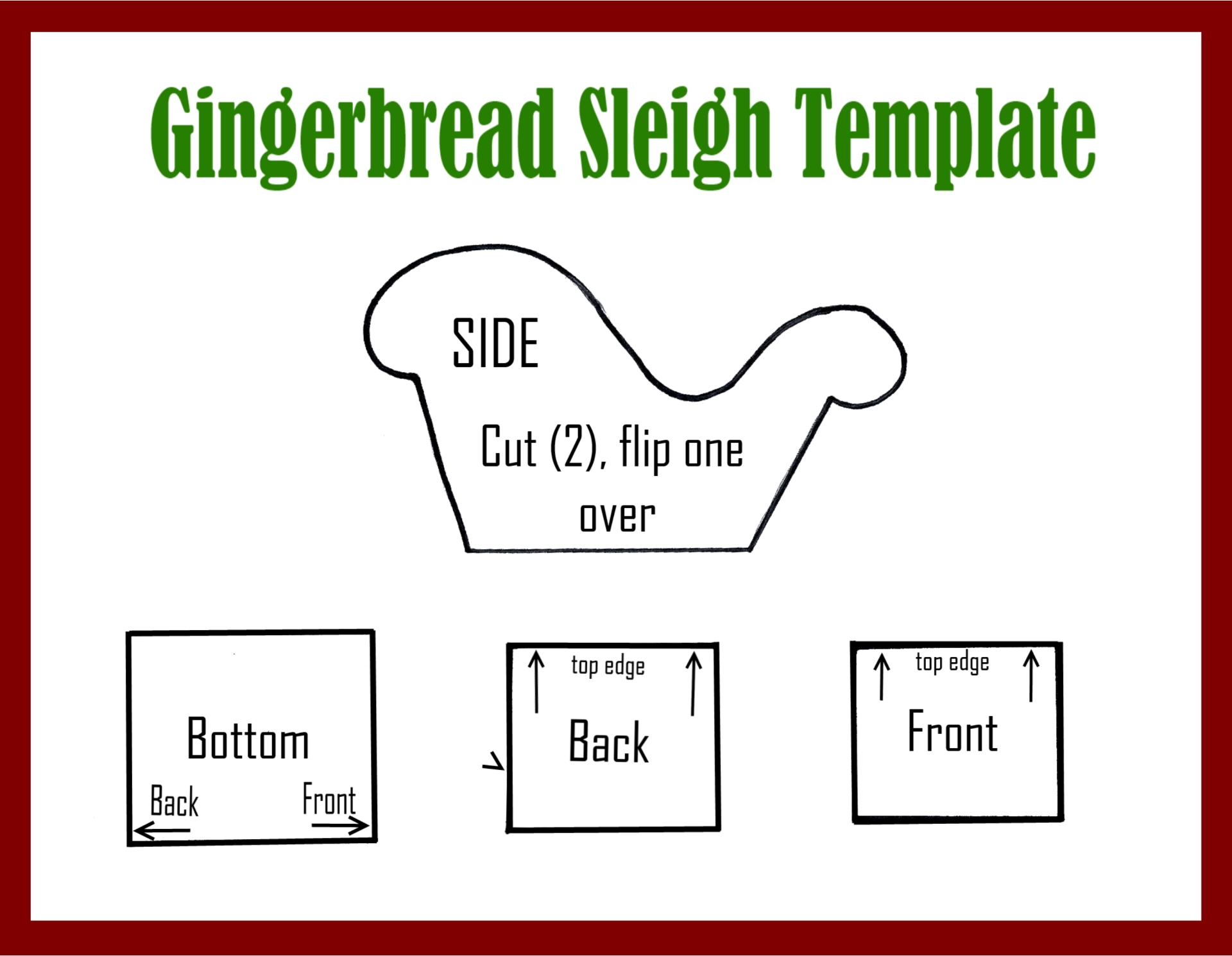 15 Best Printable Templates Christmas Sleigh PDF For Free At Printablee