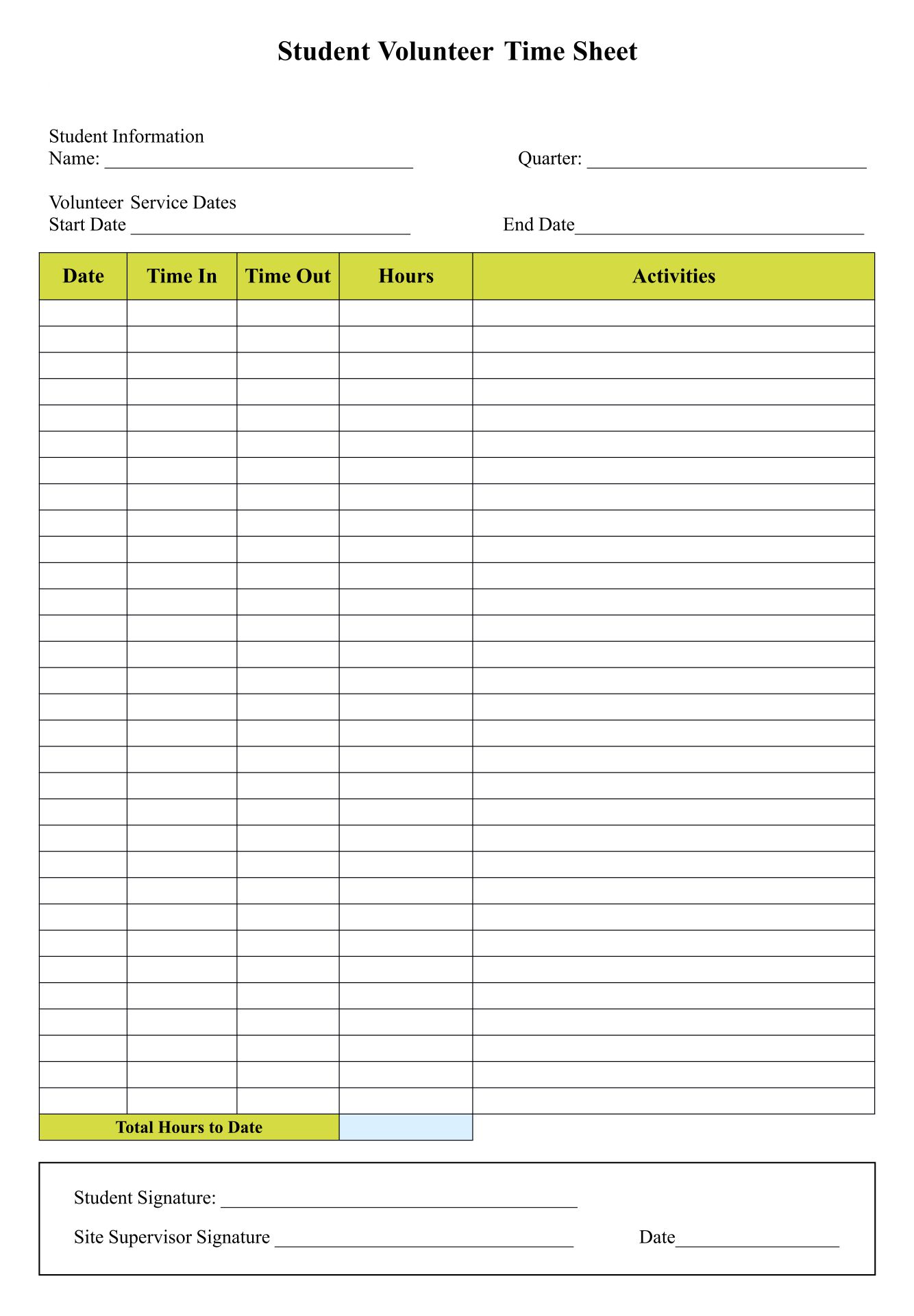 Blank  Timesheets