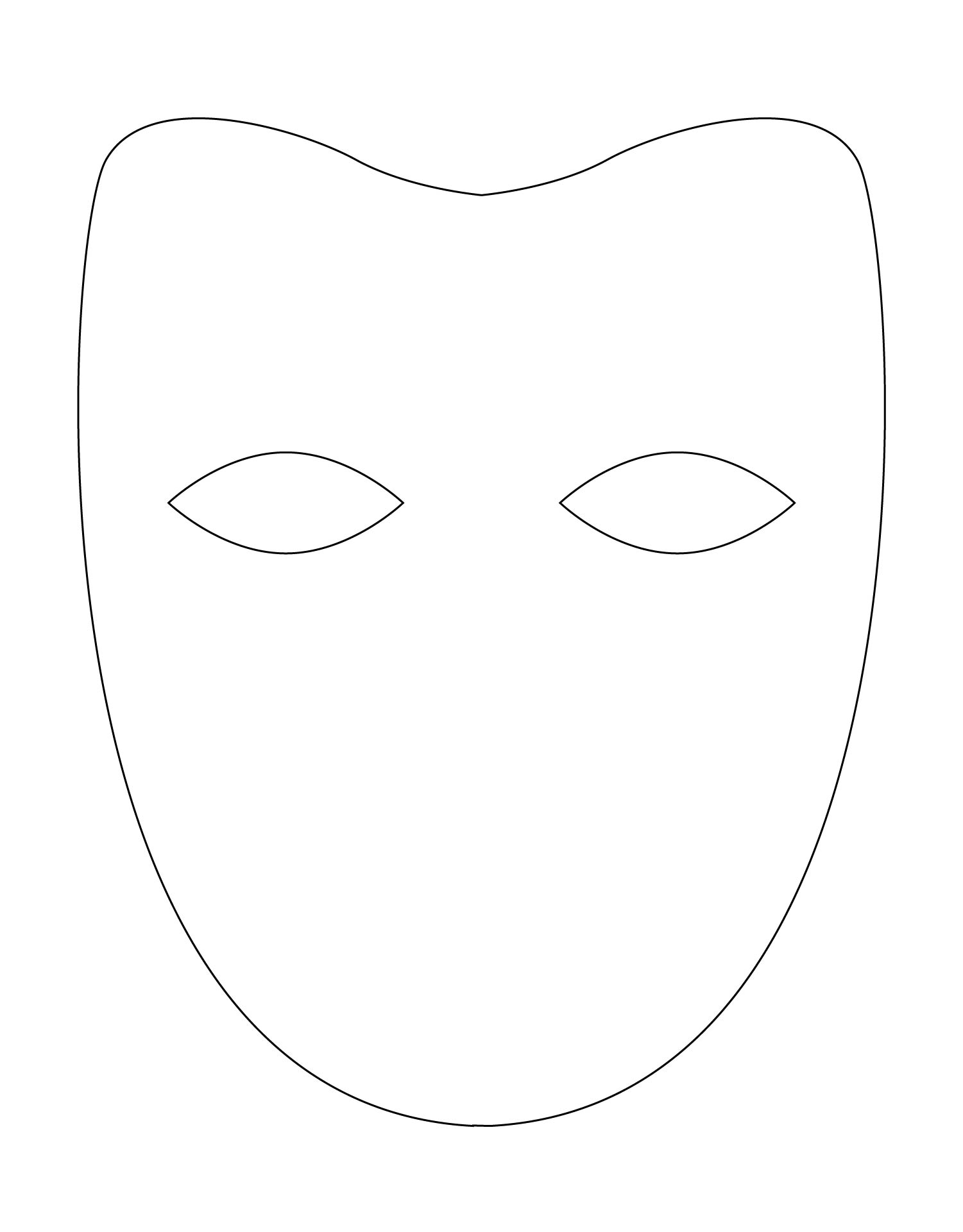 Blank Mask Template Printable