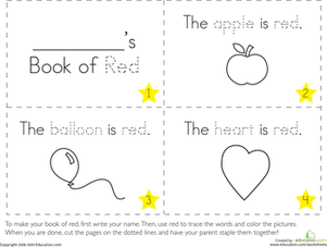 Learning the Color Red Worksheets