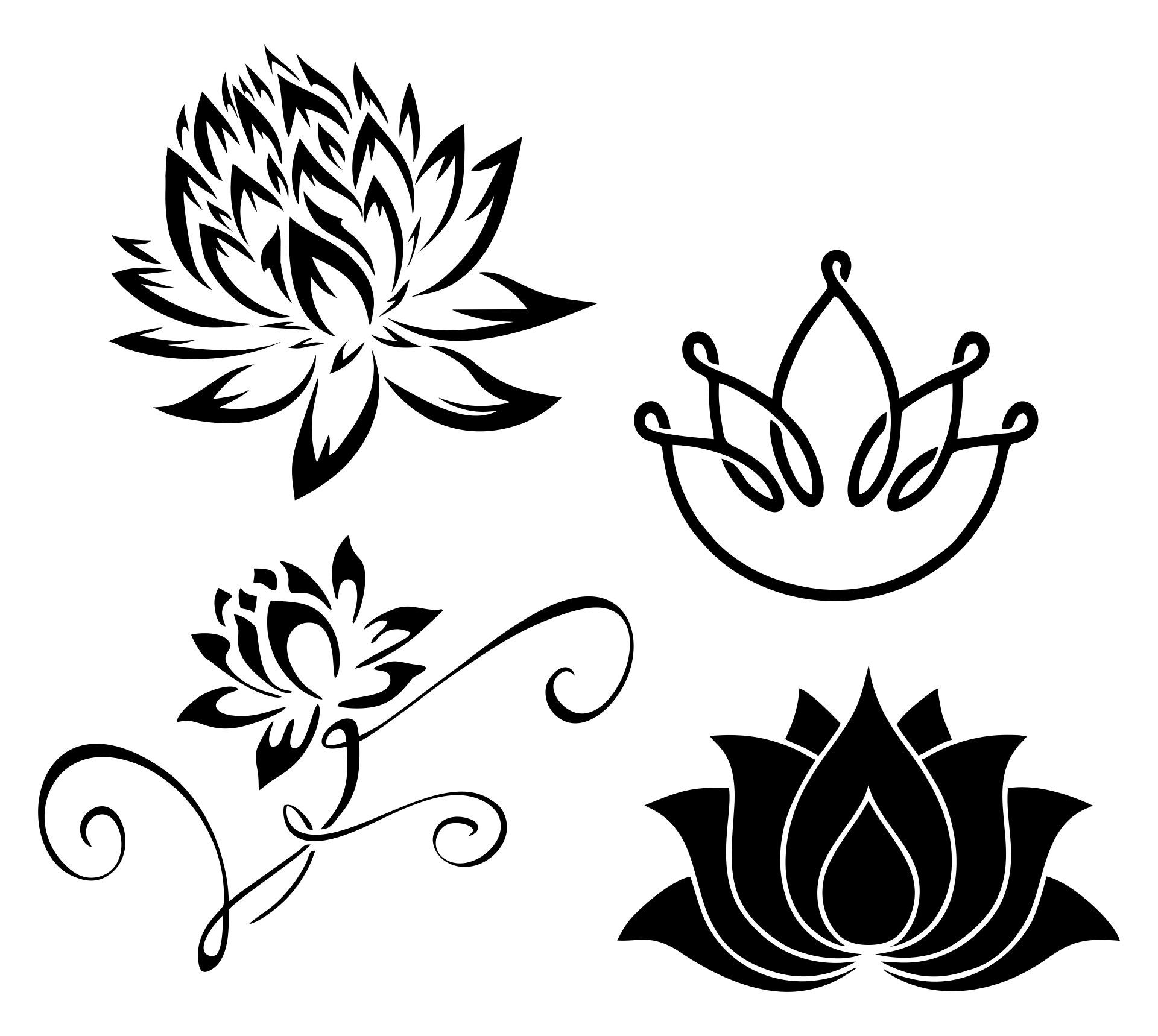 Printable Lotus Stencil Printable Templates