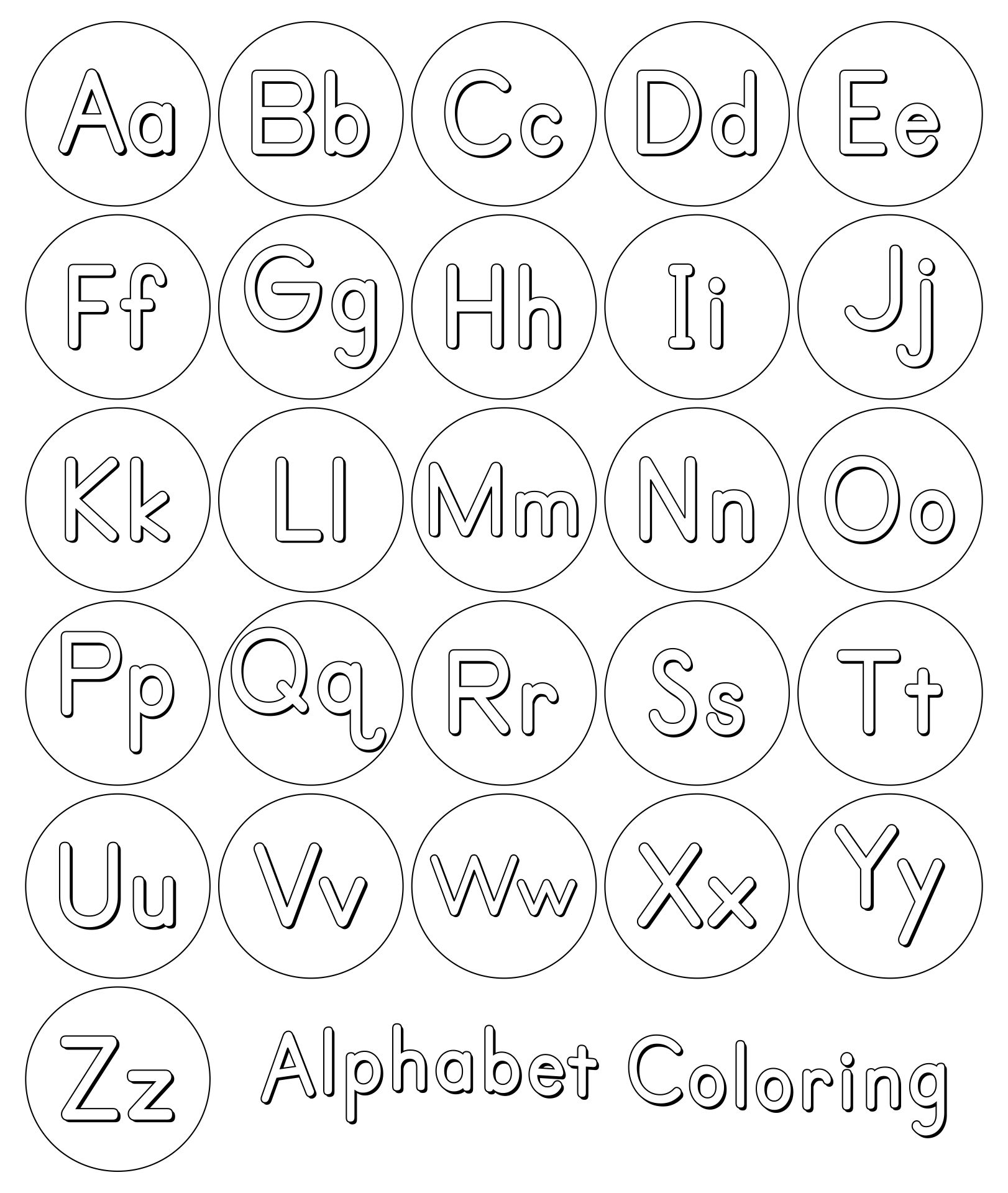 50 best ideas for coloring Alphabet Letters Coloring Pages Printable