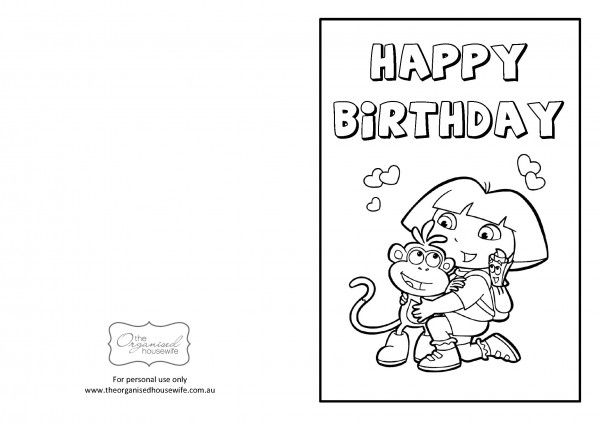 8 Best Images of Free Dora Printable Cards - Printable Birthday Cards ...