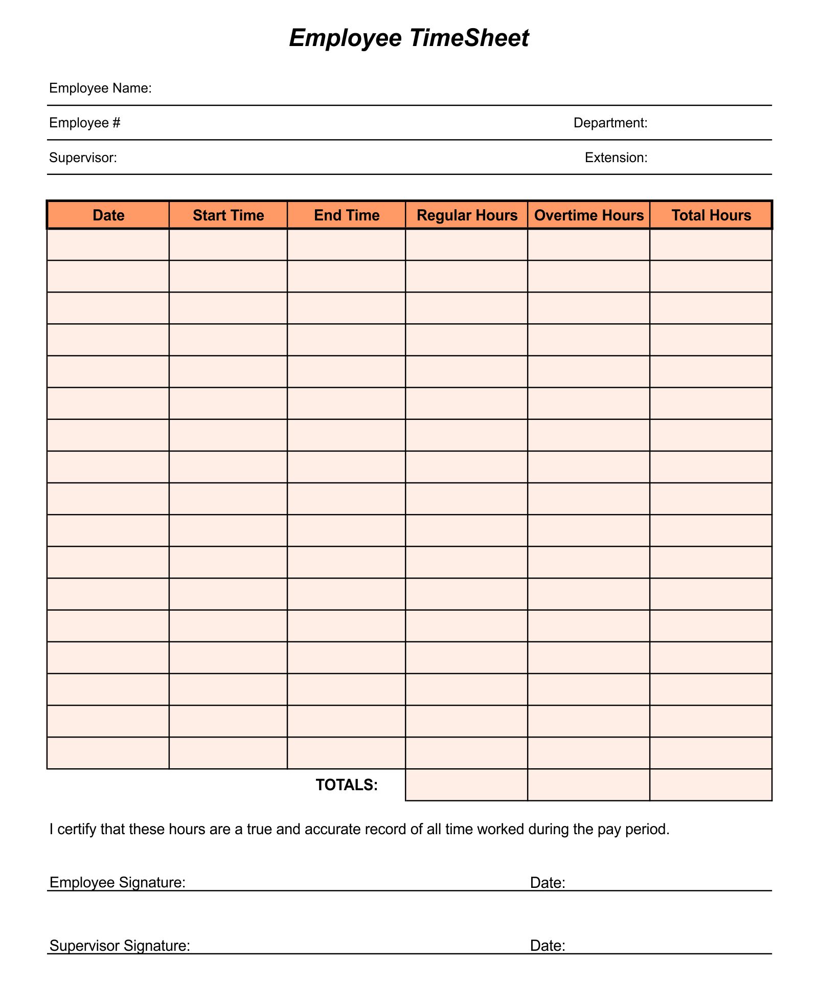 free work time sheets templates