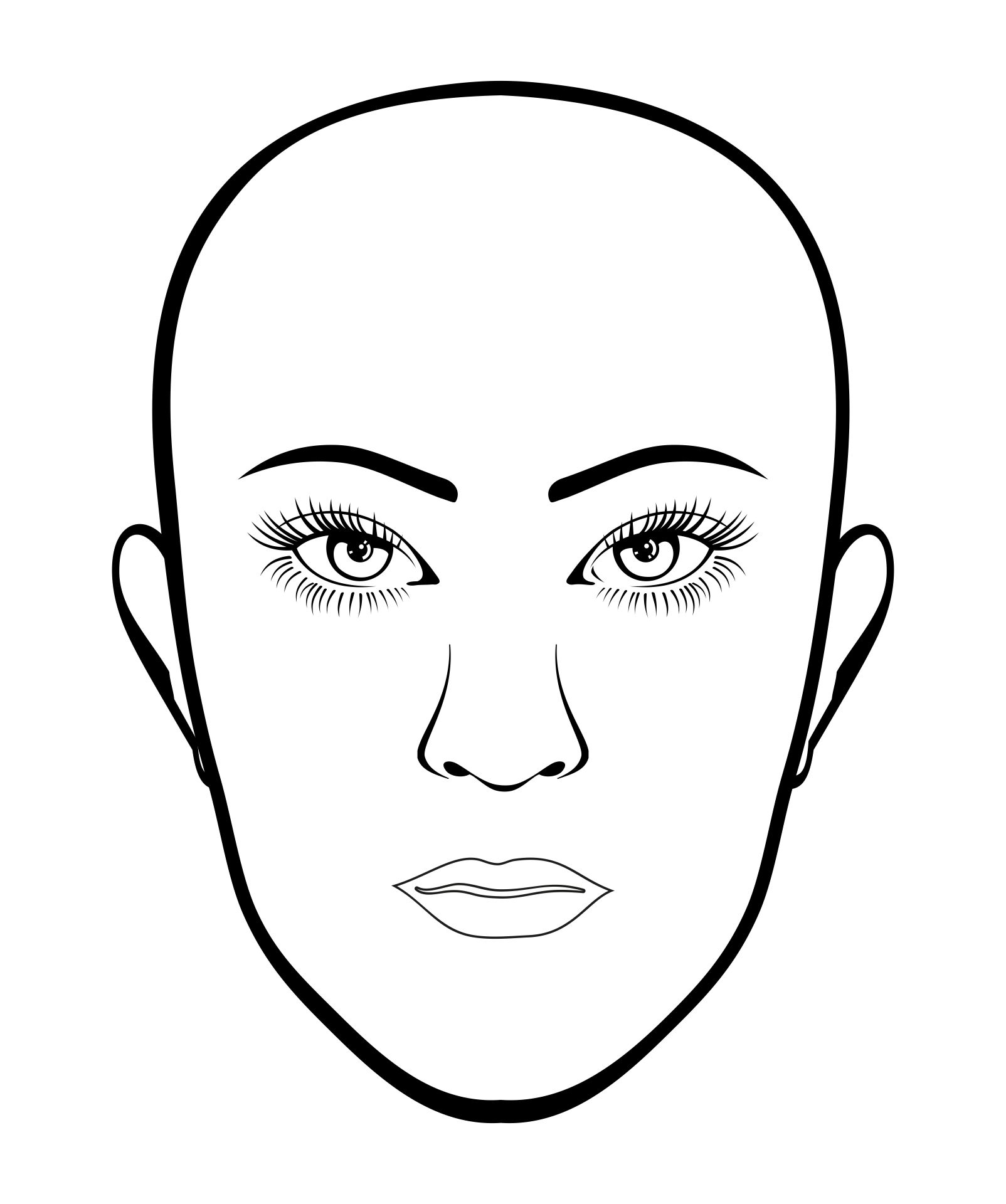 Face Outline Template