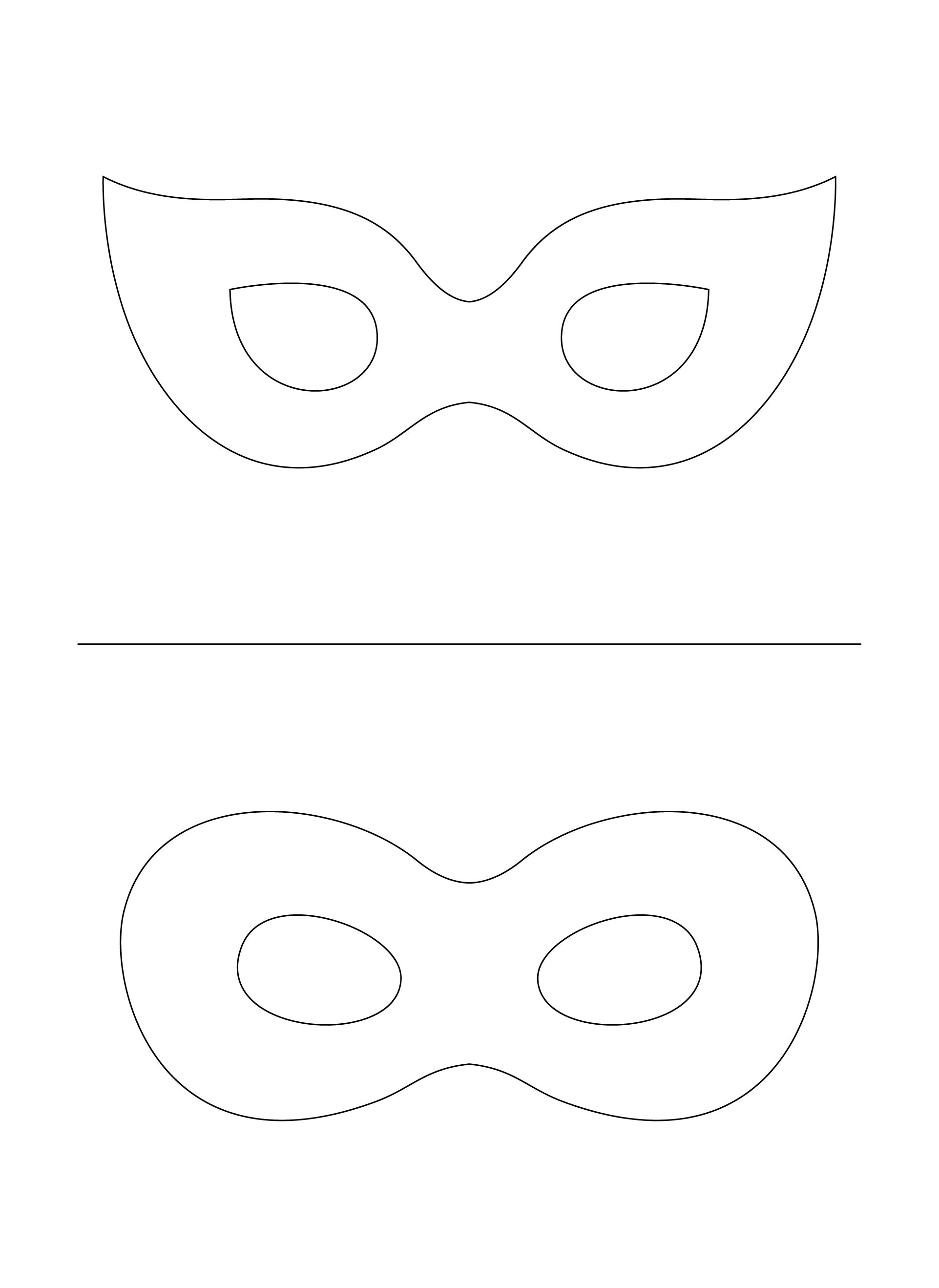 Plain Masks Templates Printables