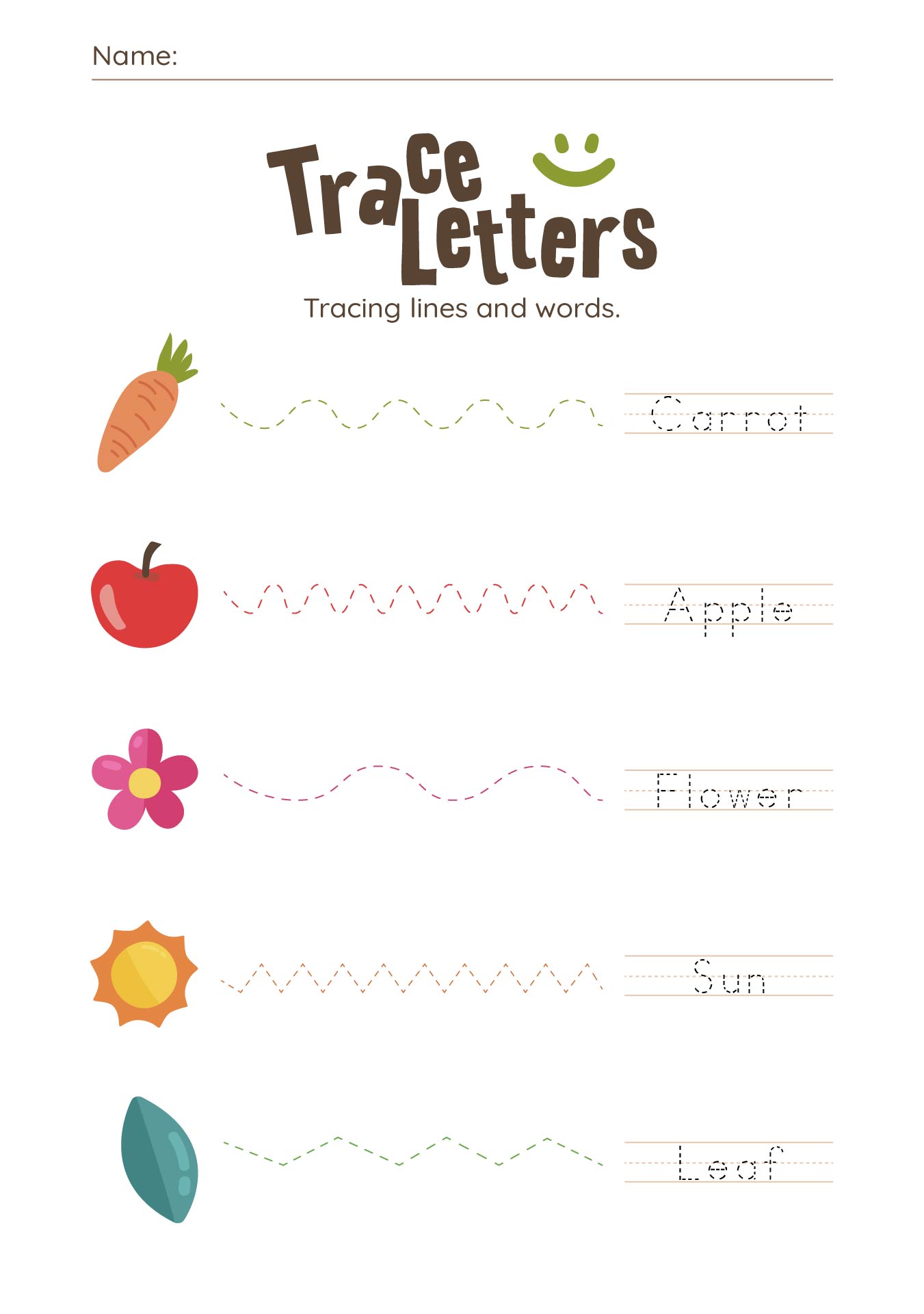 Preschool Tracing Worksheets  Printable Letters