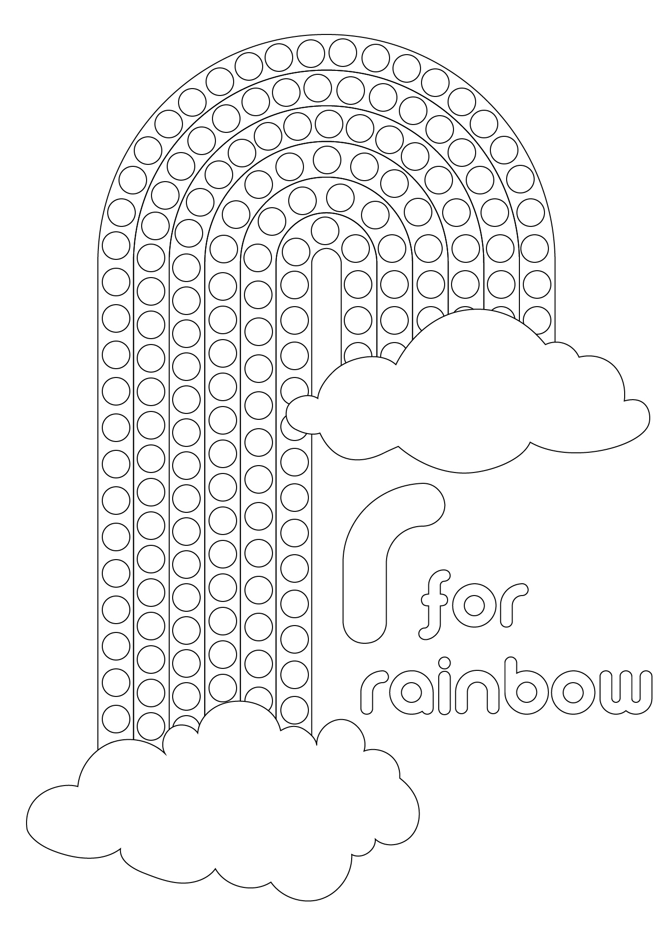 Printable Coloring Pages Of Rainbows