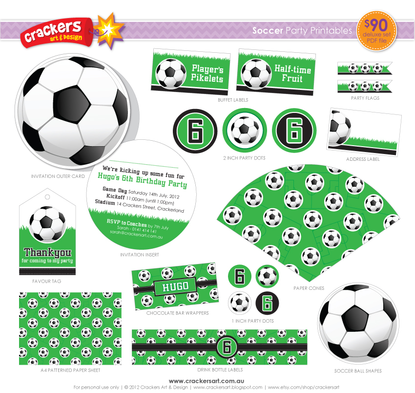 Soccer Birthday Party Printables