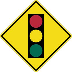 Traffic Light Ahead Sign