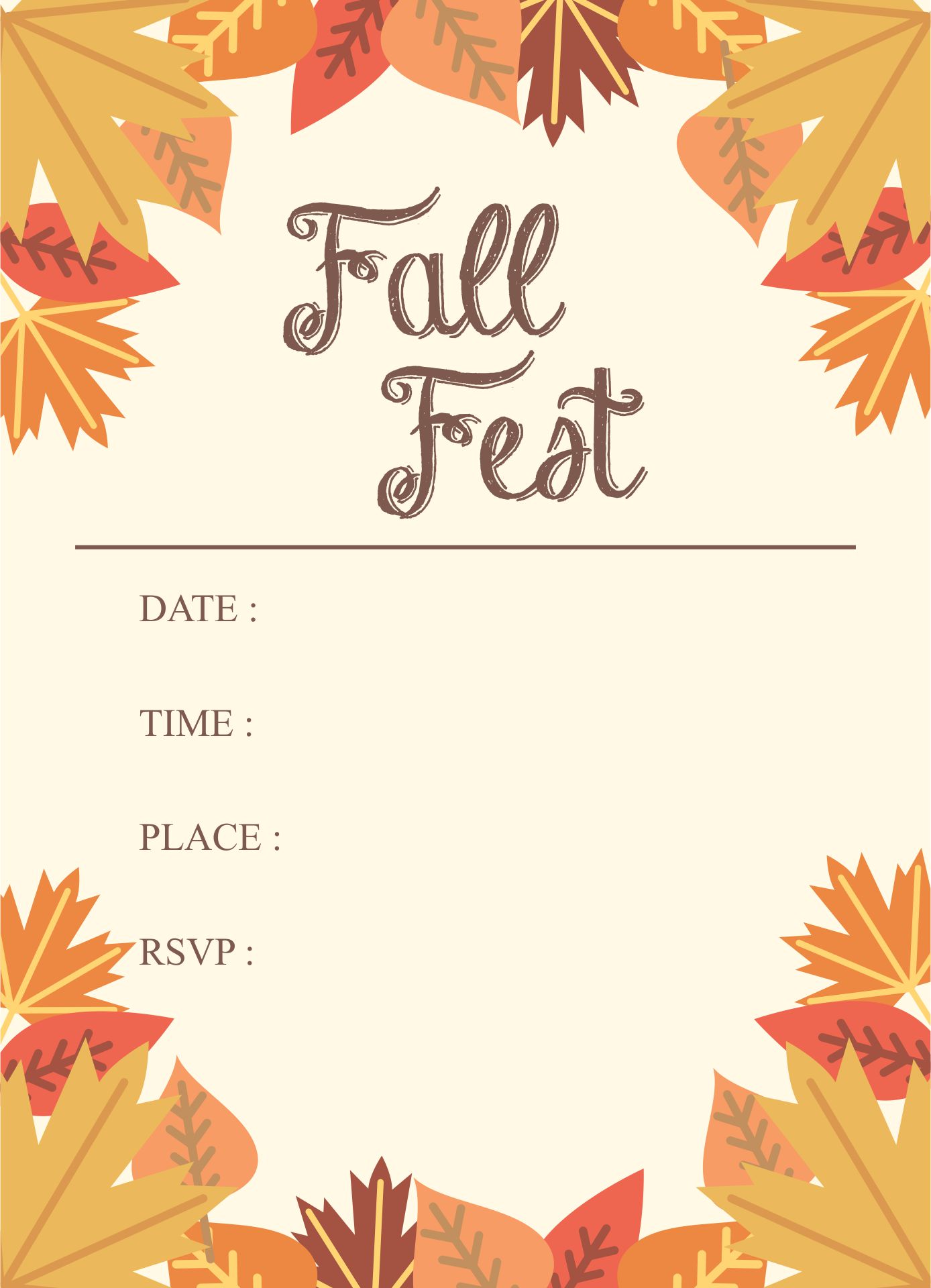fall festival flyer
