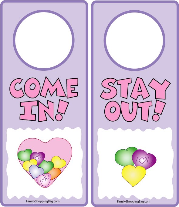 Printable Door Hanger Signs