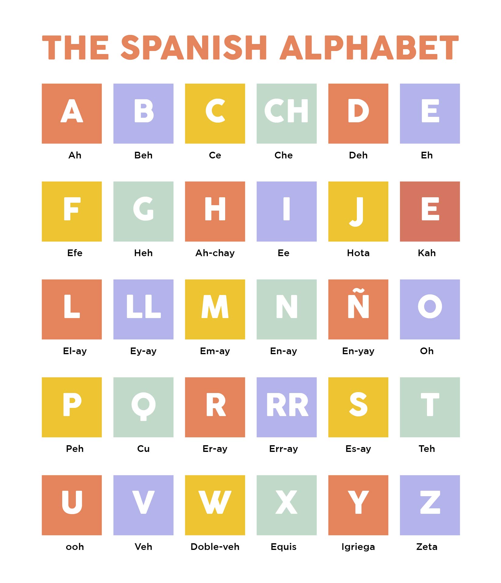 Color Words Chart Free Printable
