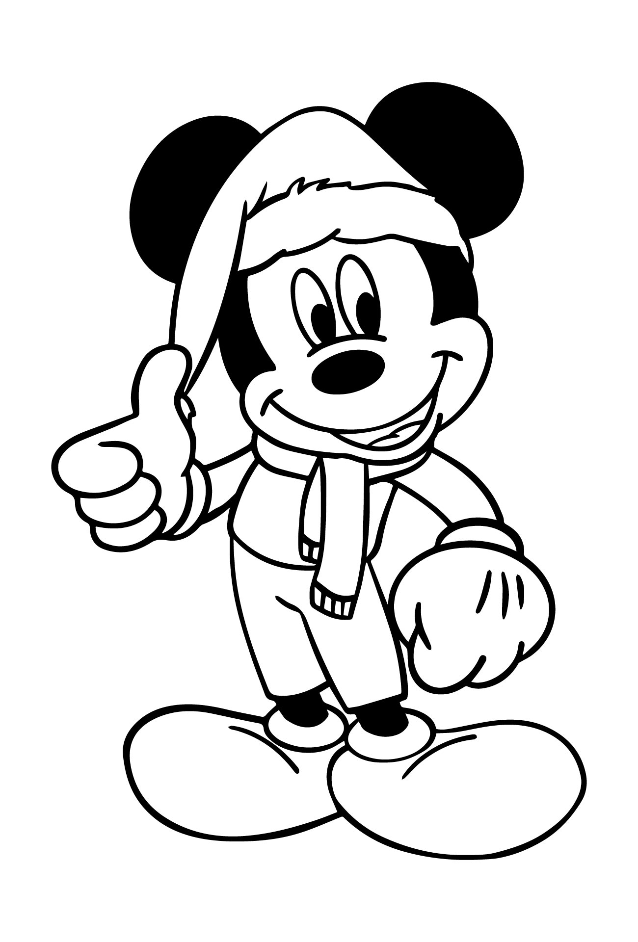 Mickey Christmas Coloring Pages Printable