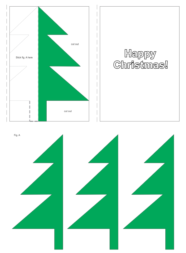 Printable 3D Christmas Cards