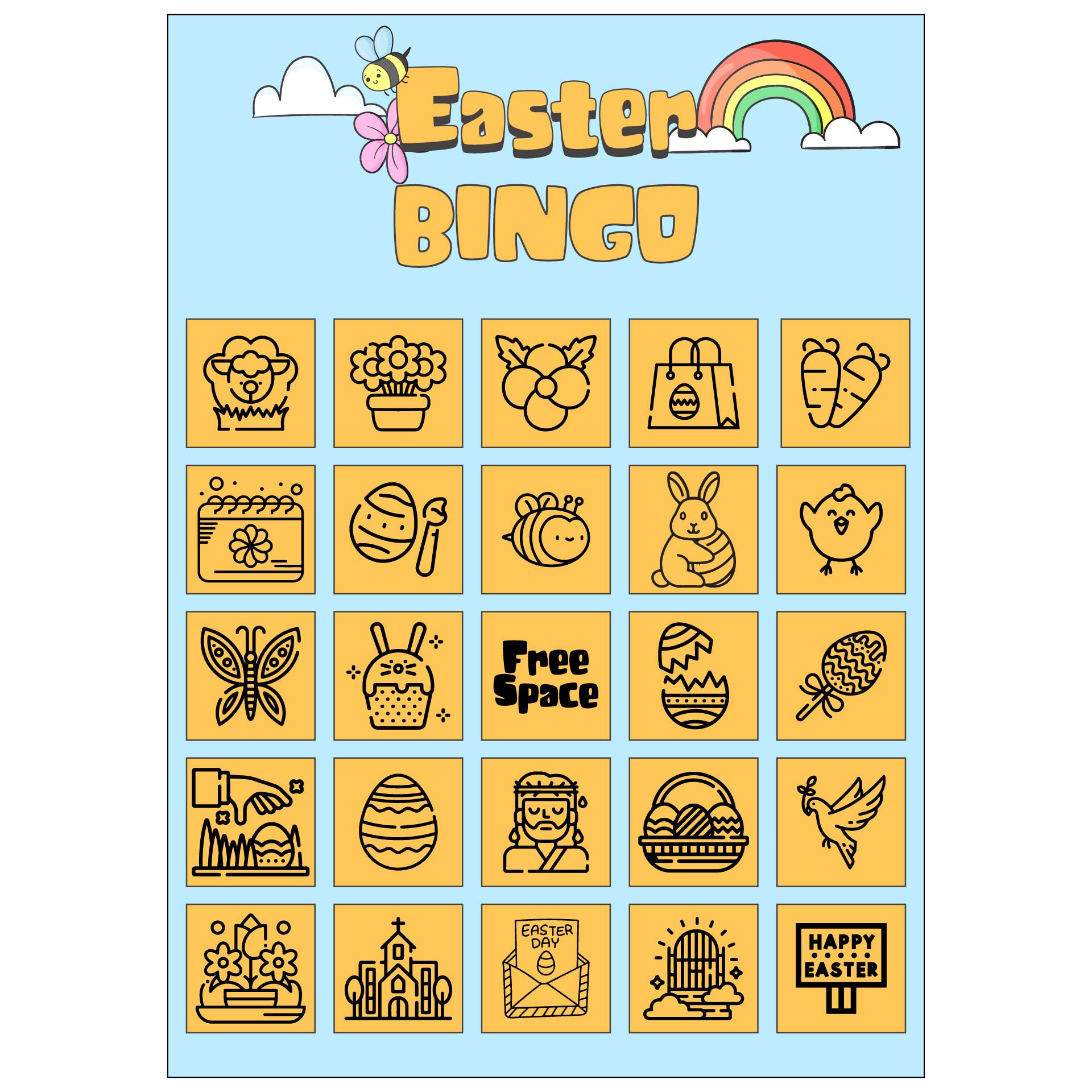 Easter Bible Bingo Printable Cards