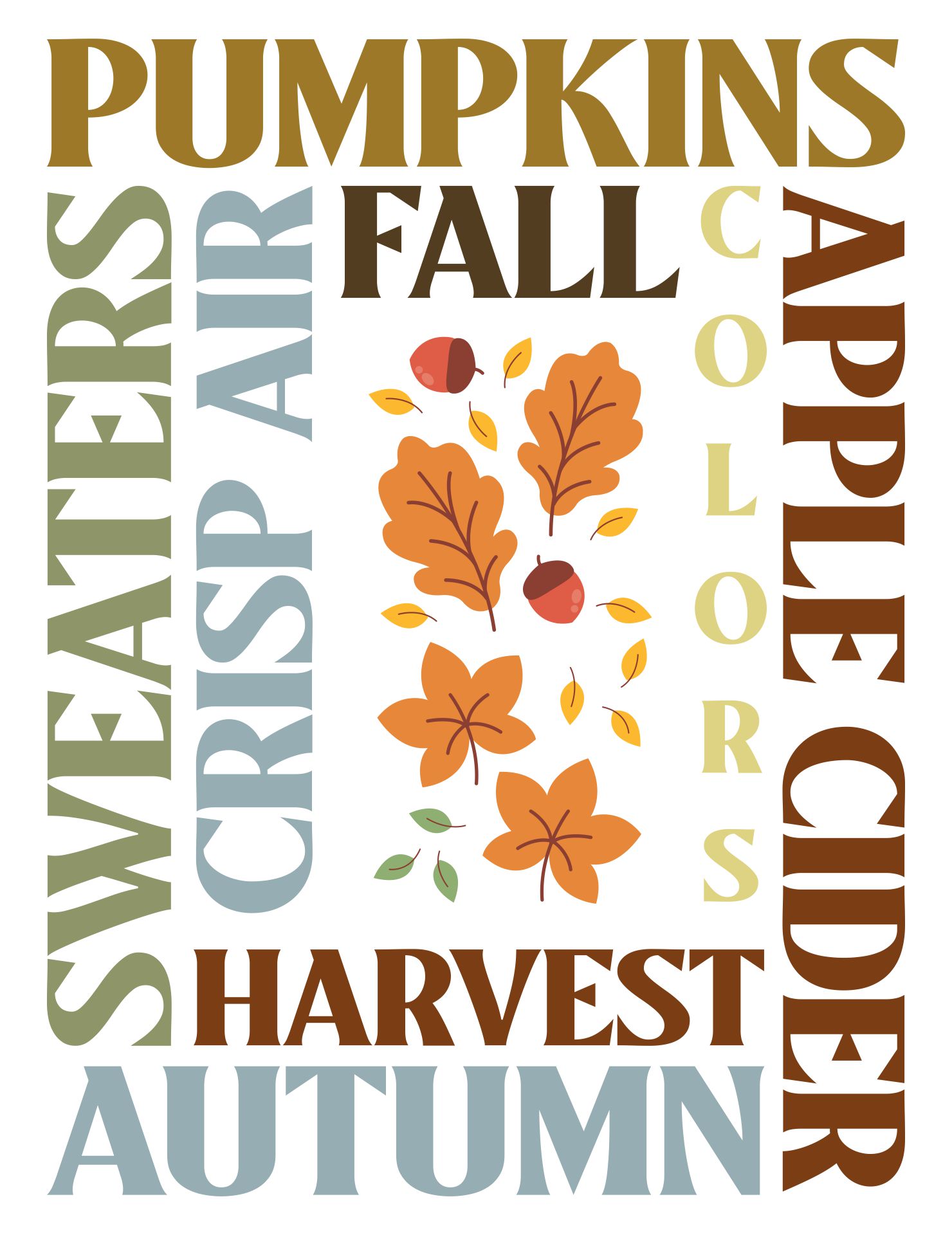 For the Fall and Thanksgiving Subway Art Printable