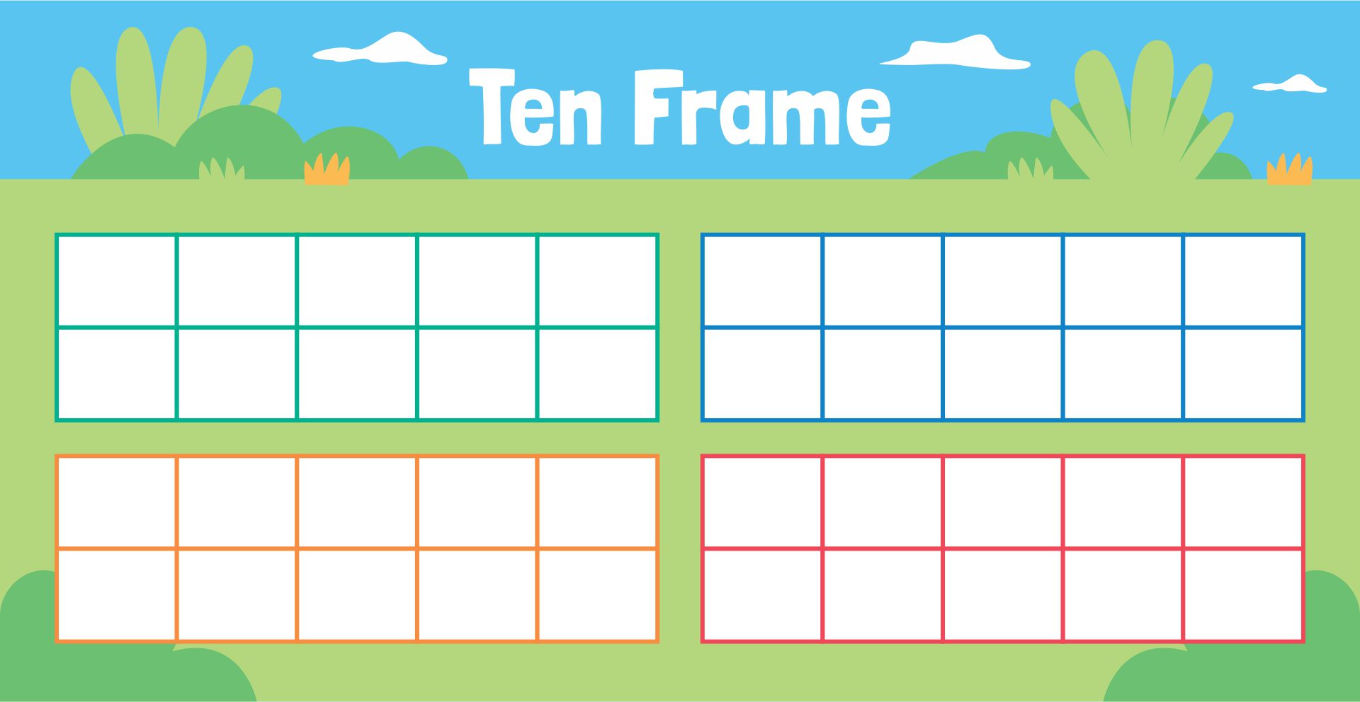 10 Best Printable Ten Frames Printablee