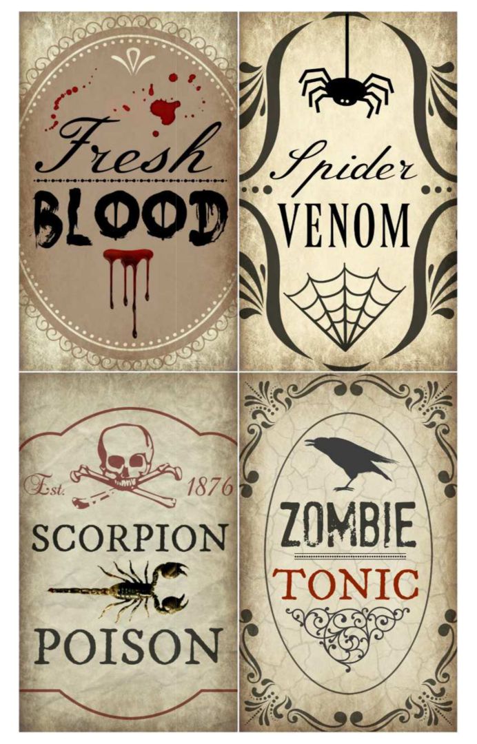 Free Printable Witch S Potion Labels Printables