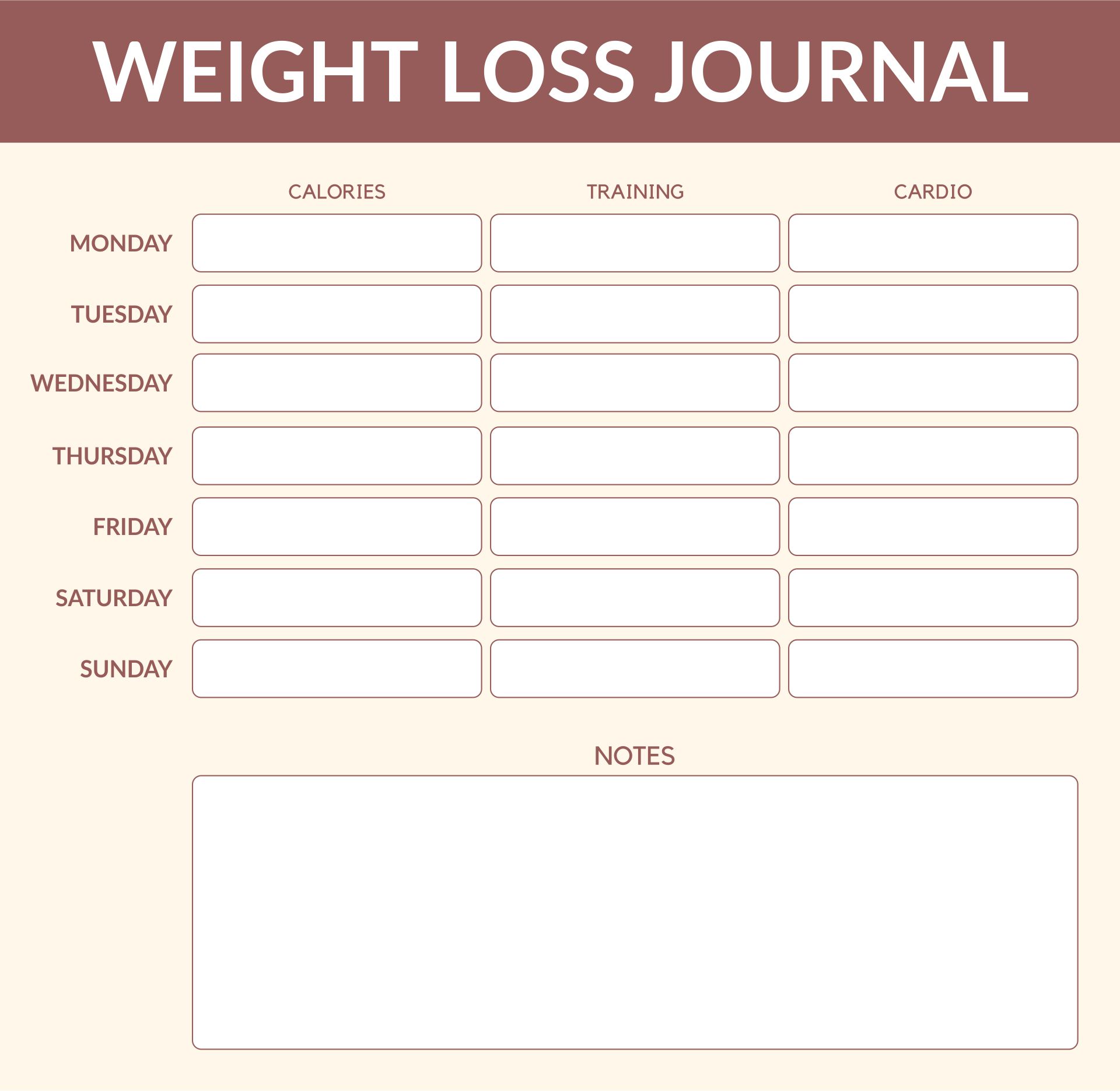 Weight Loss Journal Printables