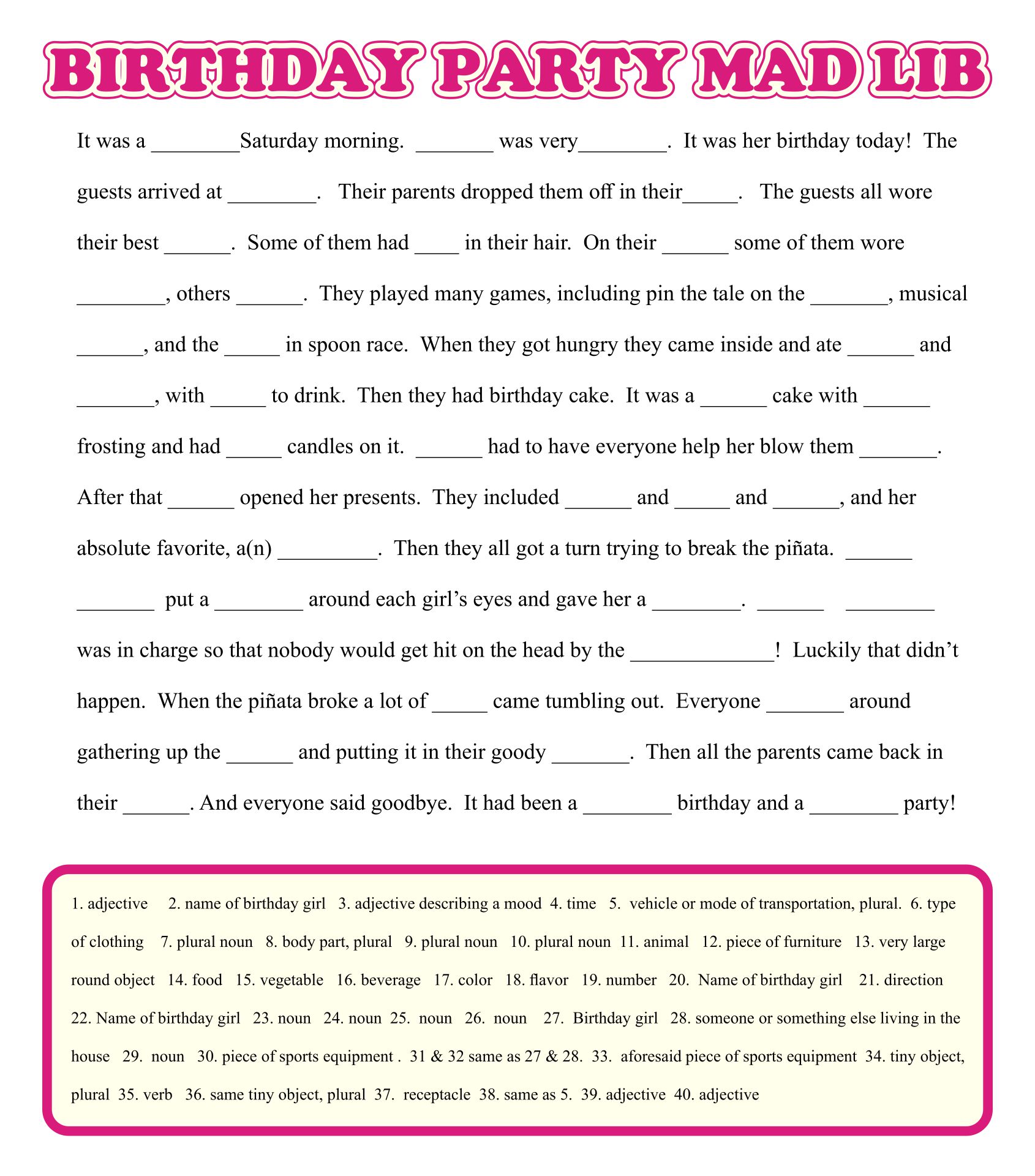 10 Best Love Letter Mad Libs Printable Printablee