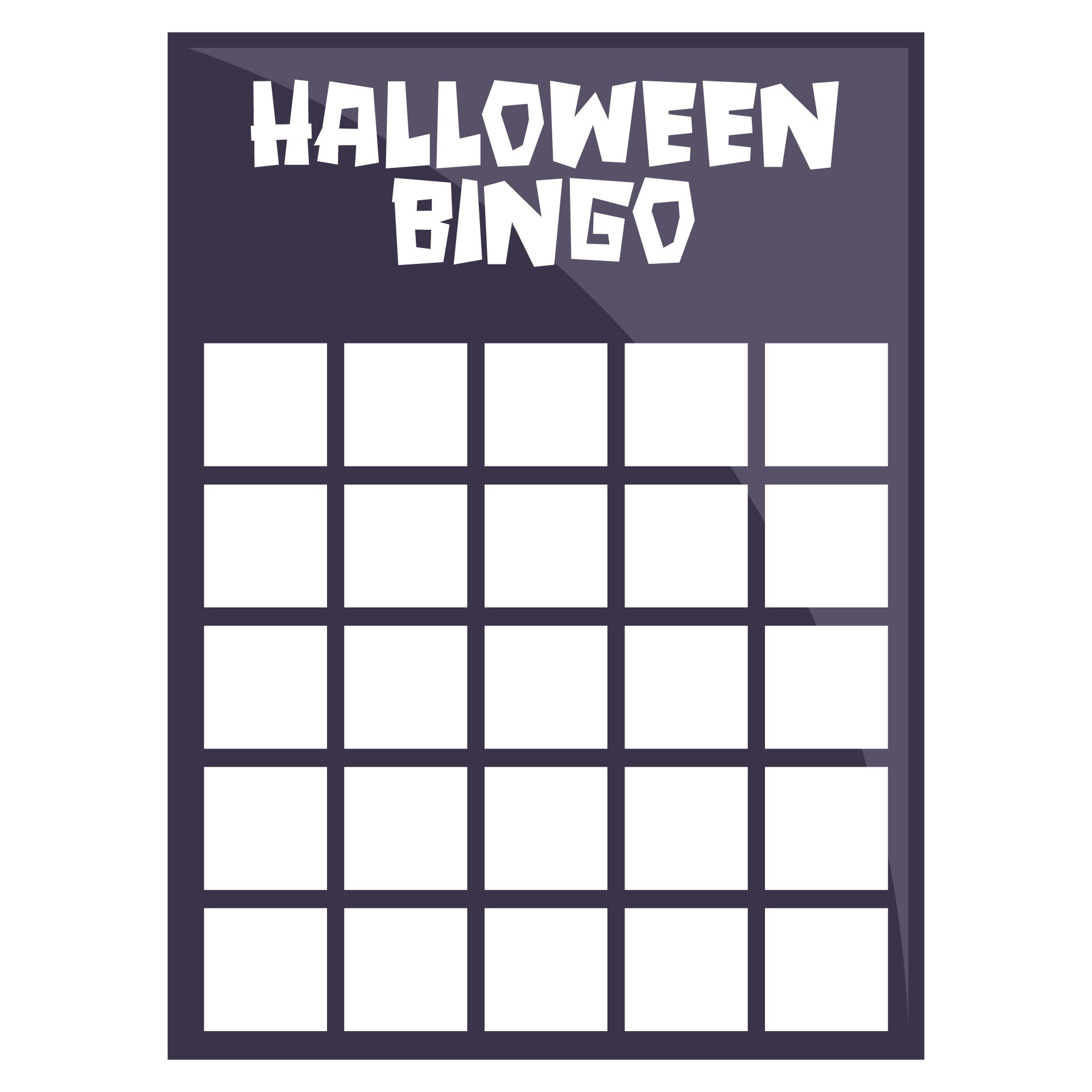 Black & White Printable Halloween Bingo Cards