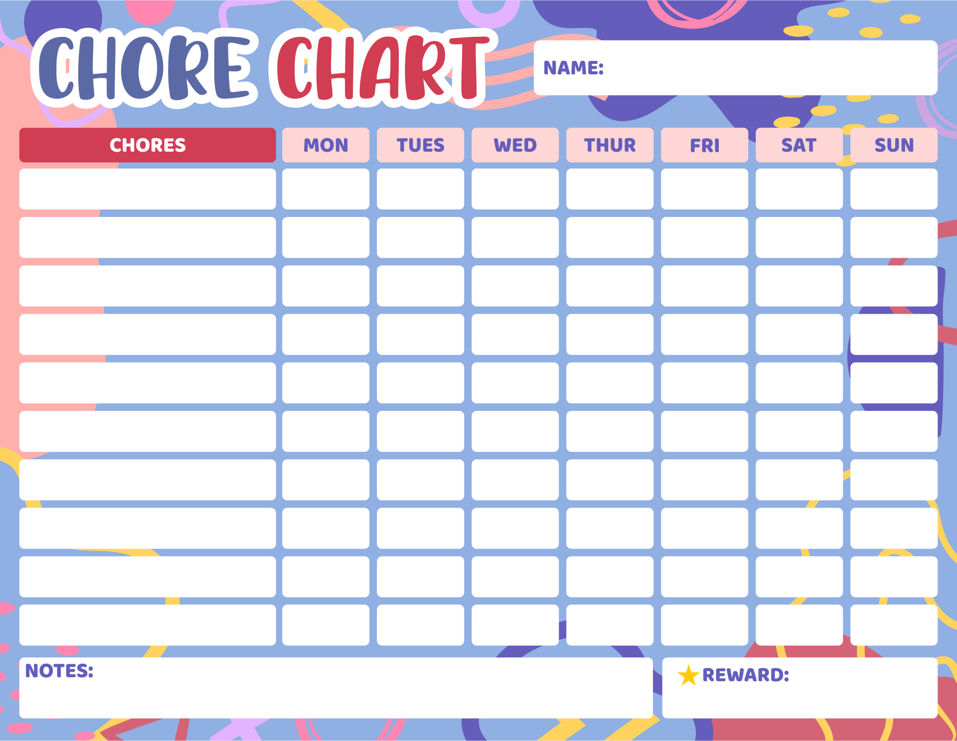 10 Best Printable Blank Chart With Lines PDF for Free at Printablee