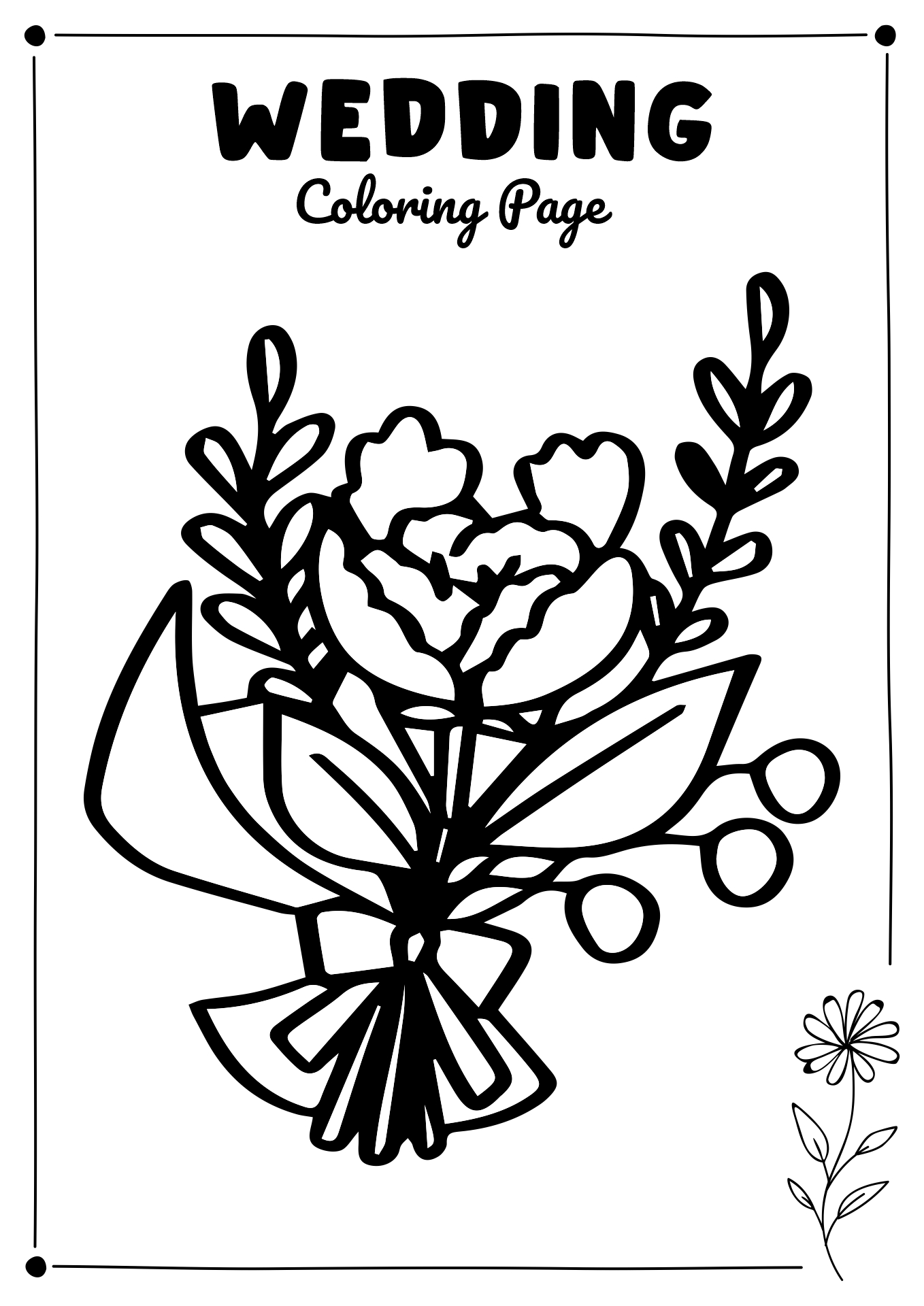 Printable Wedding Coloring Activity Book