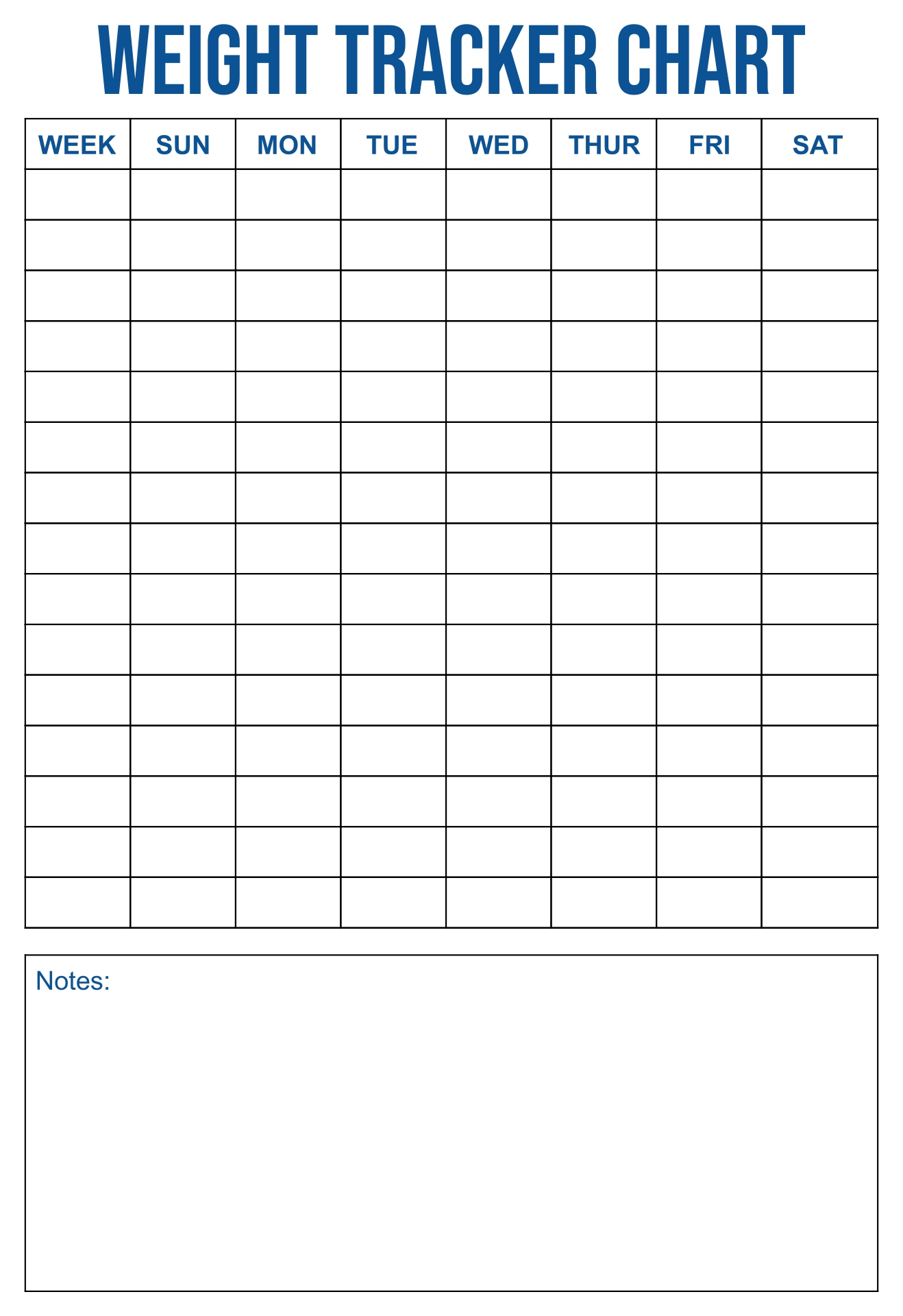 Weight Tracker Printable