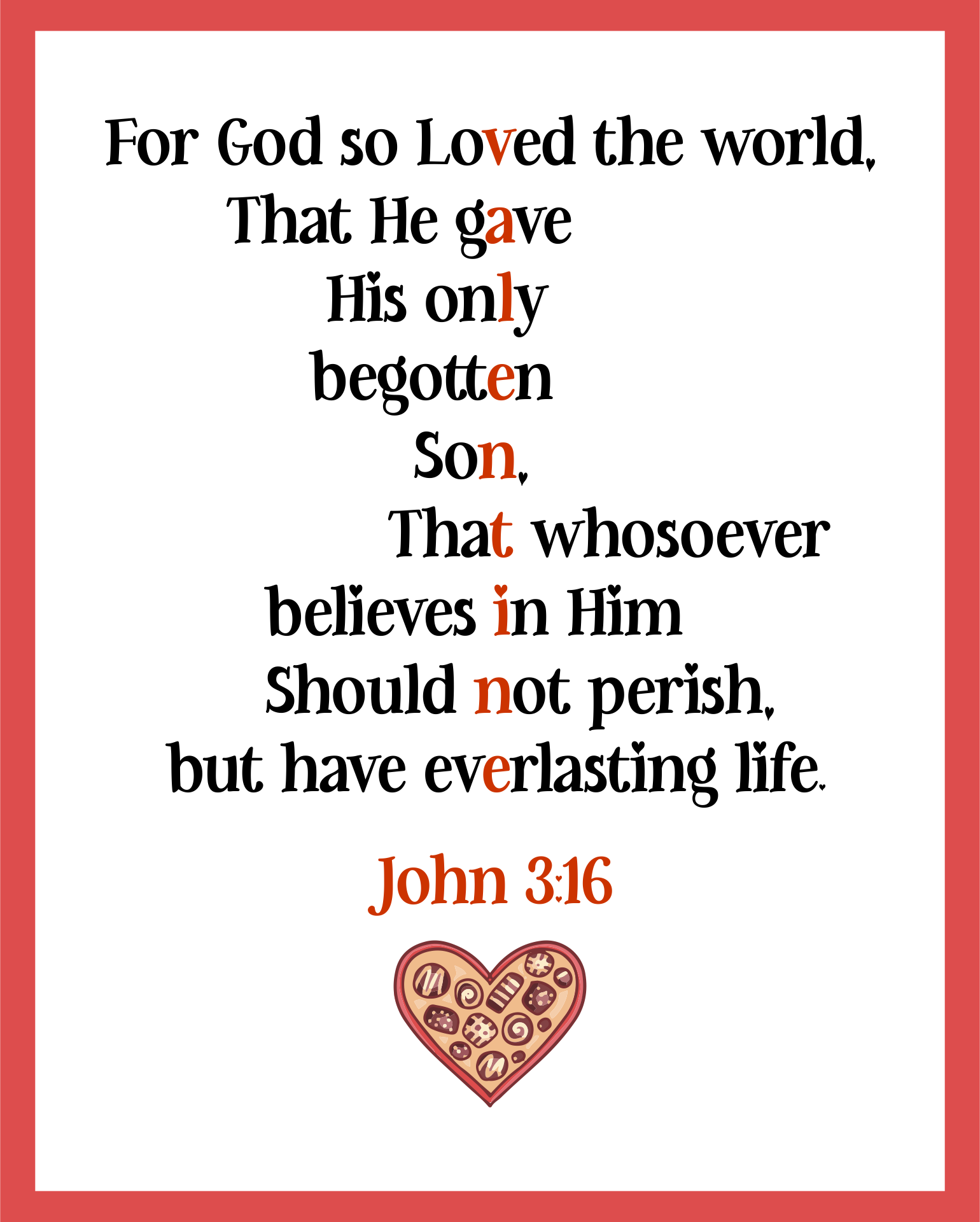 John 3 16 Valentine Heart 10 Free PDF Printables Printablee