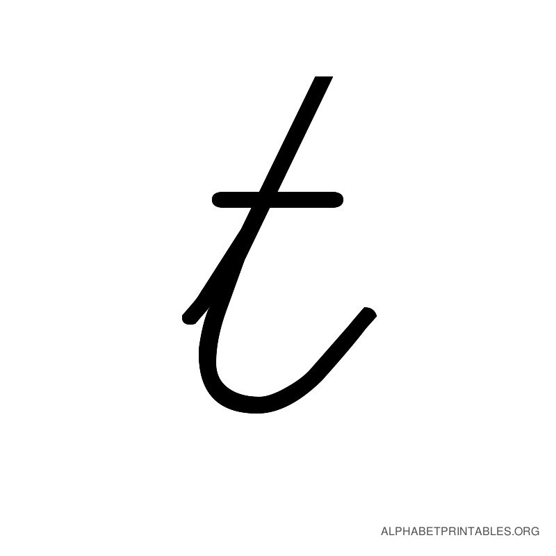 Lower Case Cursive T