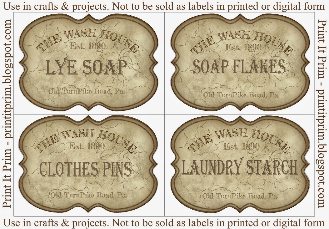 Laundry Labels Printable