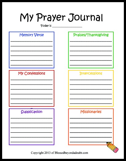 Printable Prayer Journal Template