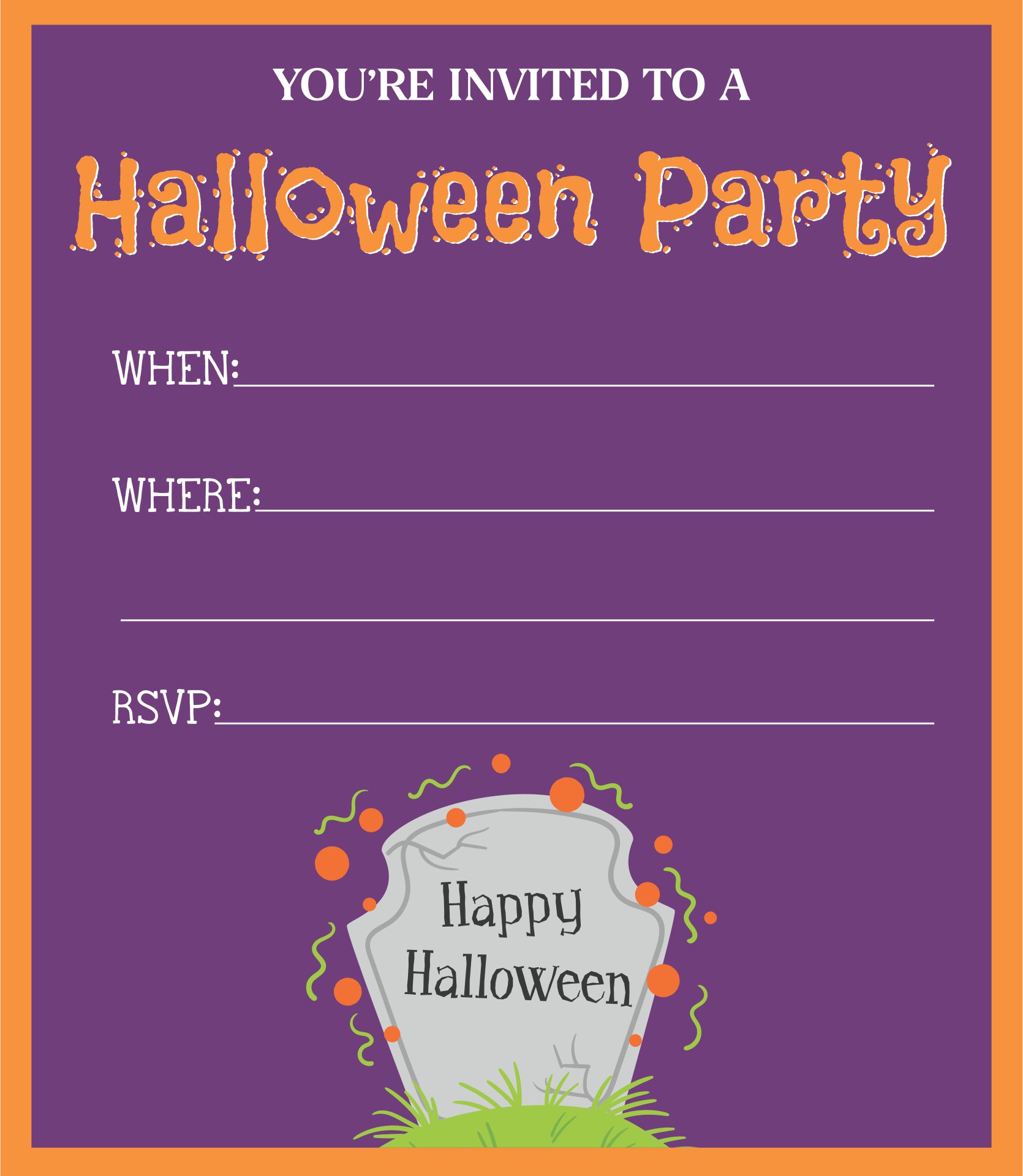 15 Best Printable Halloween Invitations Templates Blank PDF for Free at