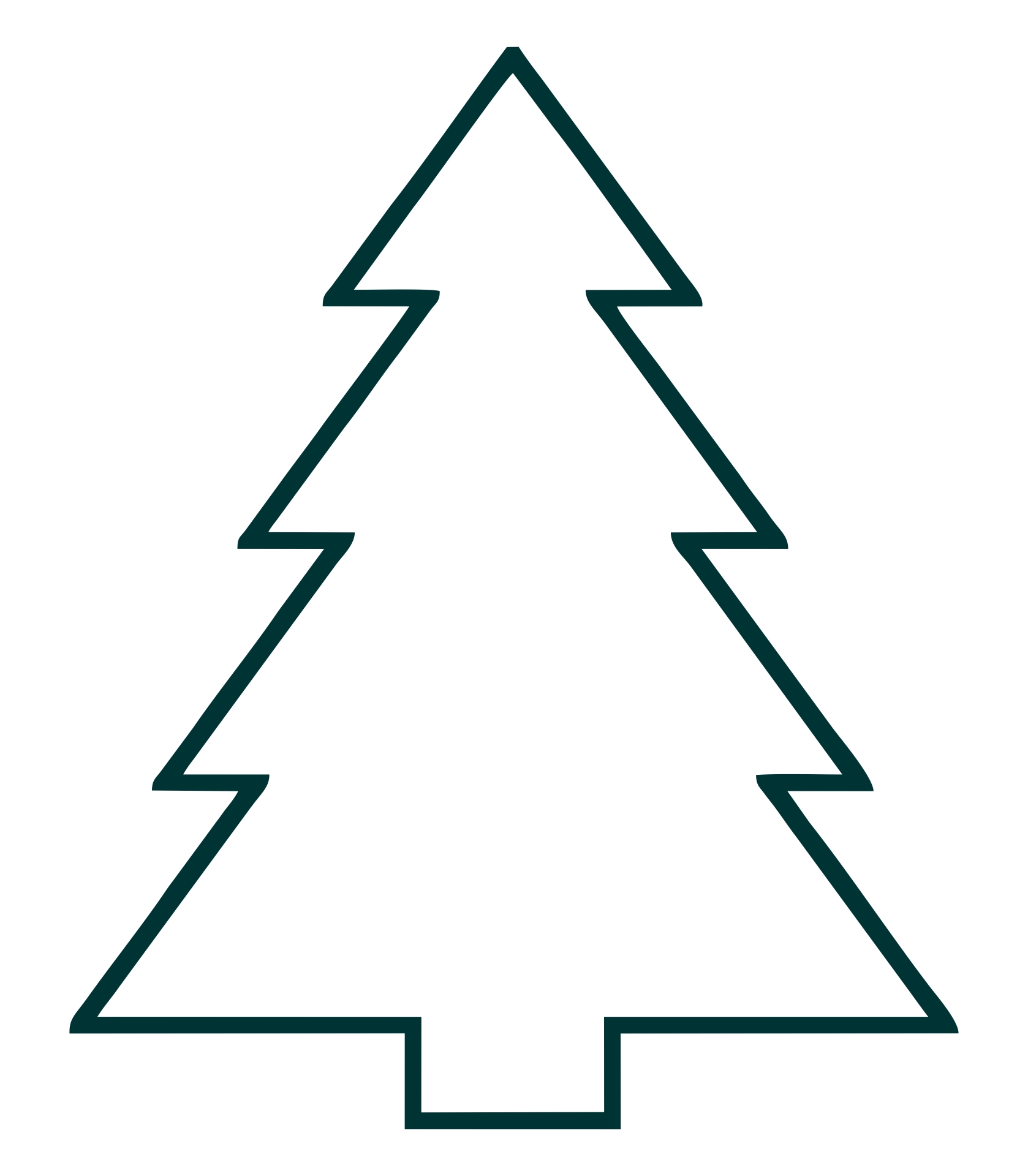 10 Best Christmas Tree Cutouts Printable PDF For Free At Printablee