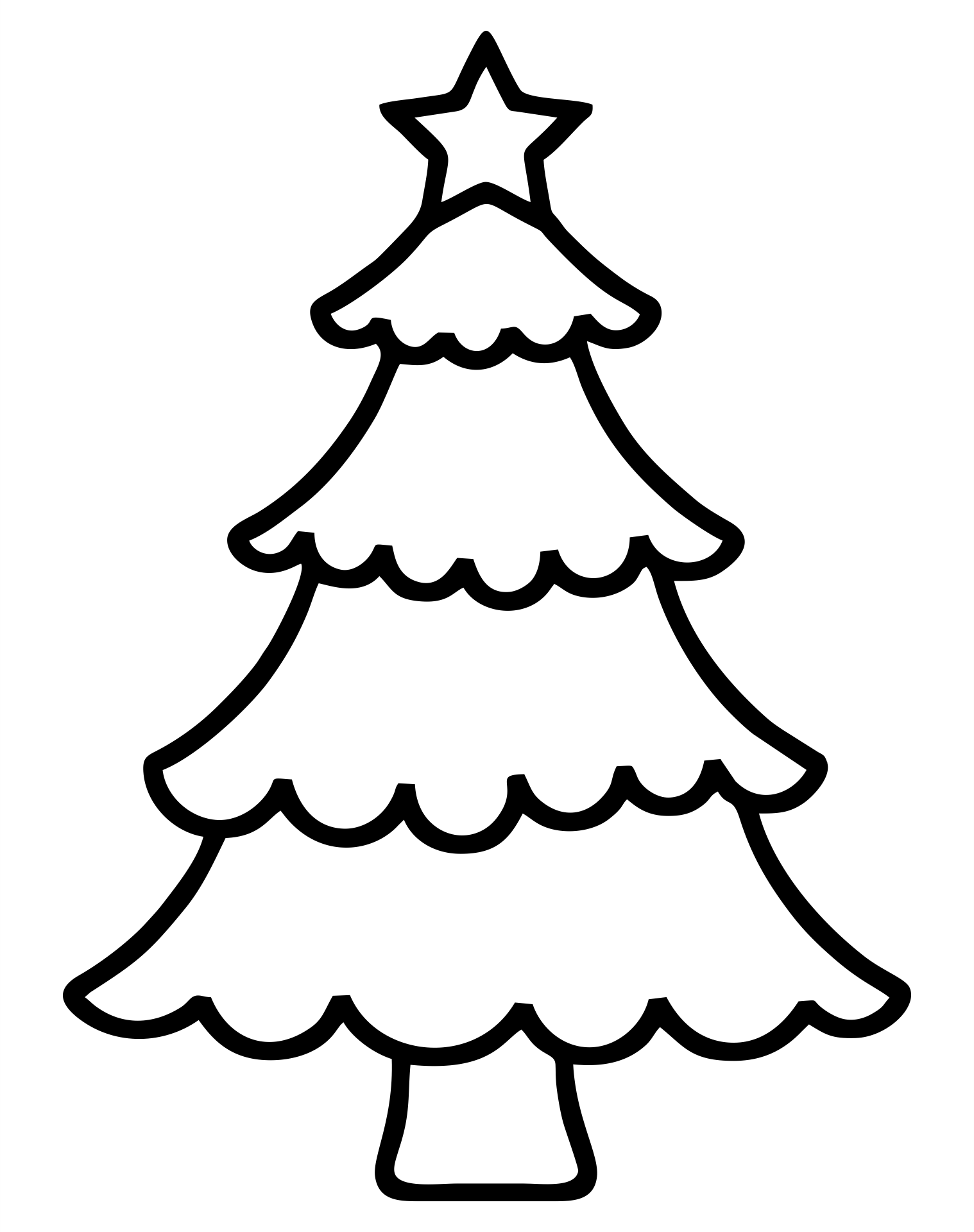 Christmas Tree Printable Template Free