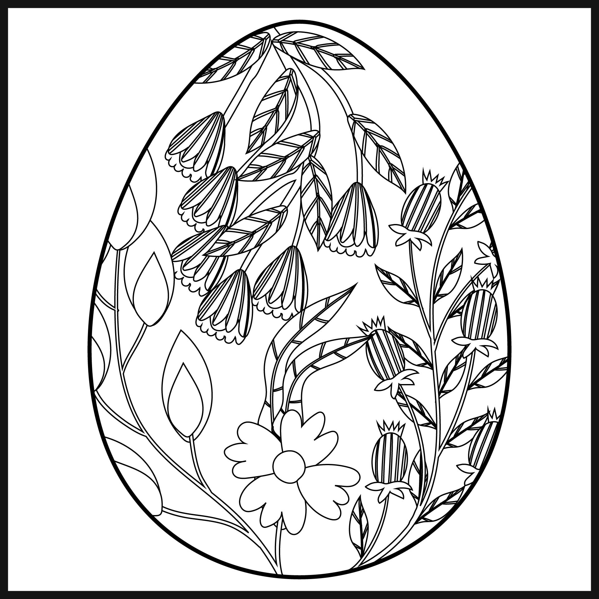 Easter Egg Coloring Printables