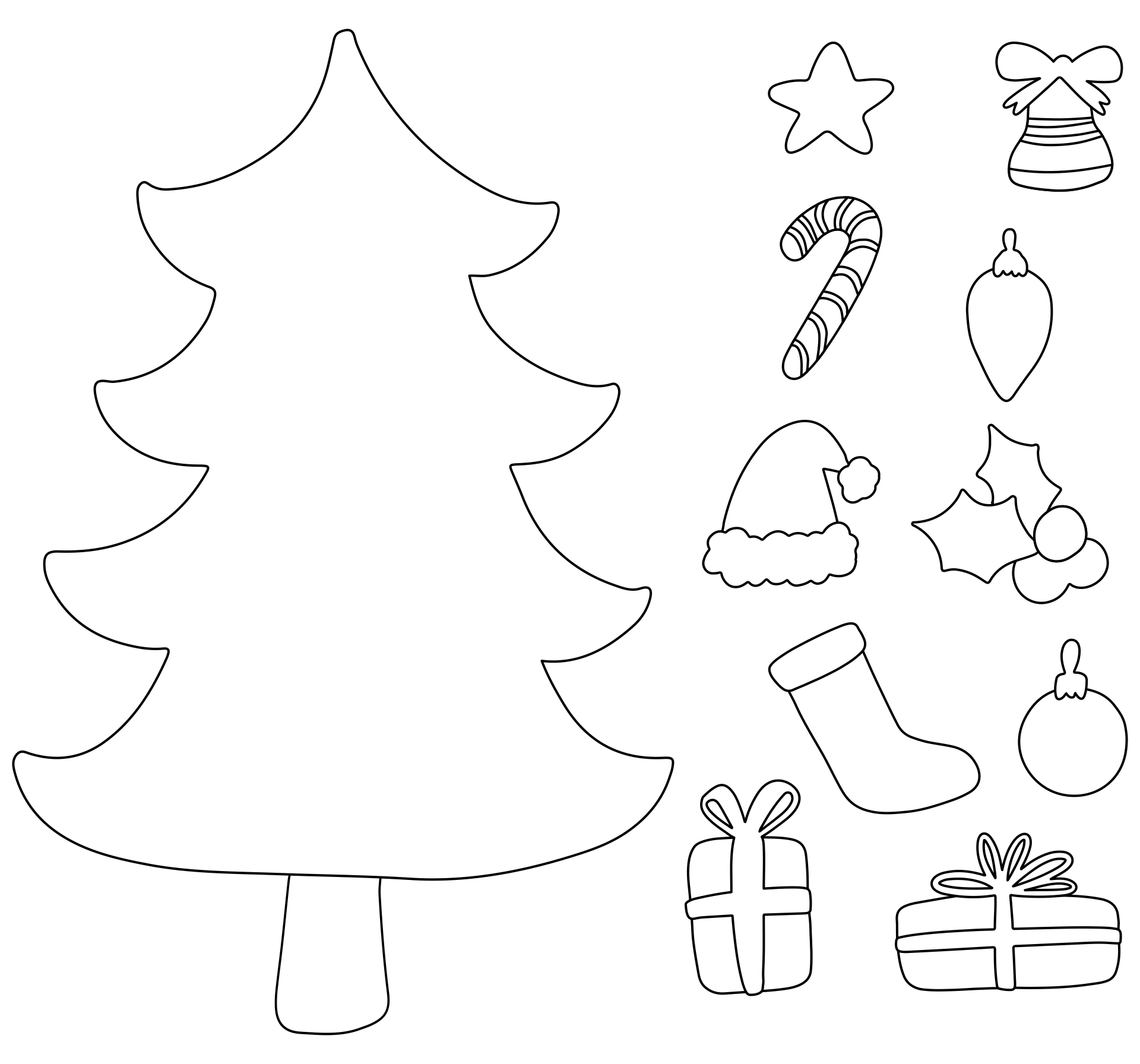 10 Best Christmas Tree Cutouts Printable PDF For Free At Printablee