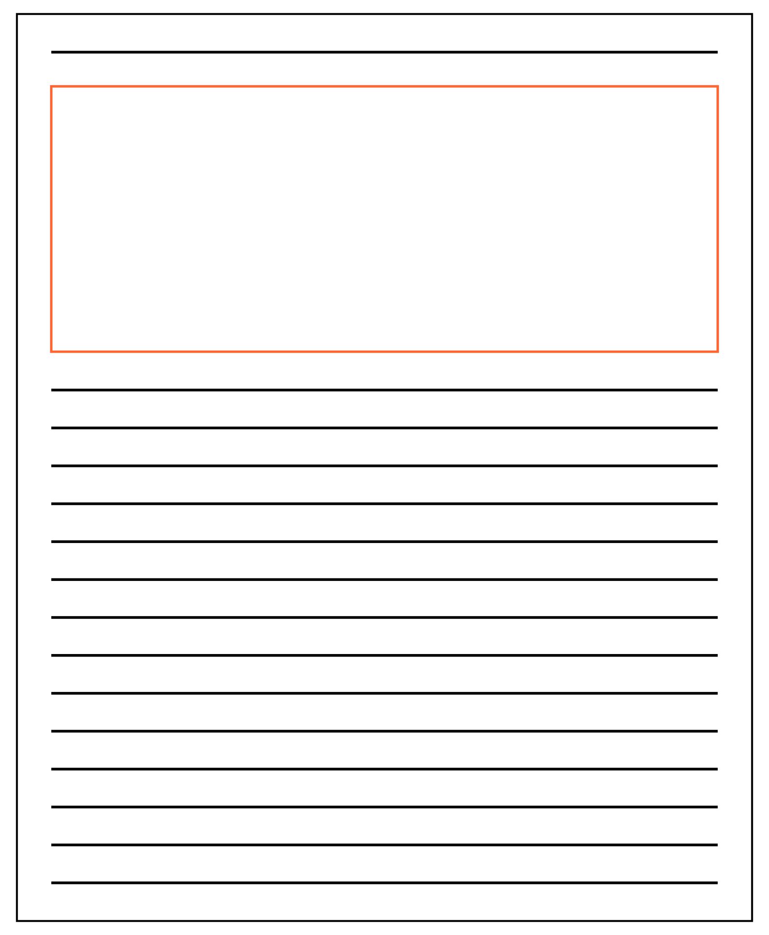 Standard Lined Writing Paper