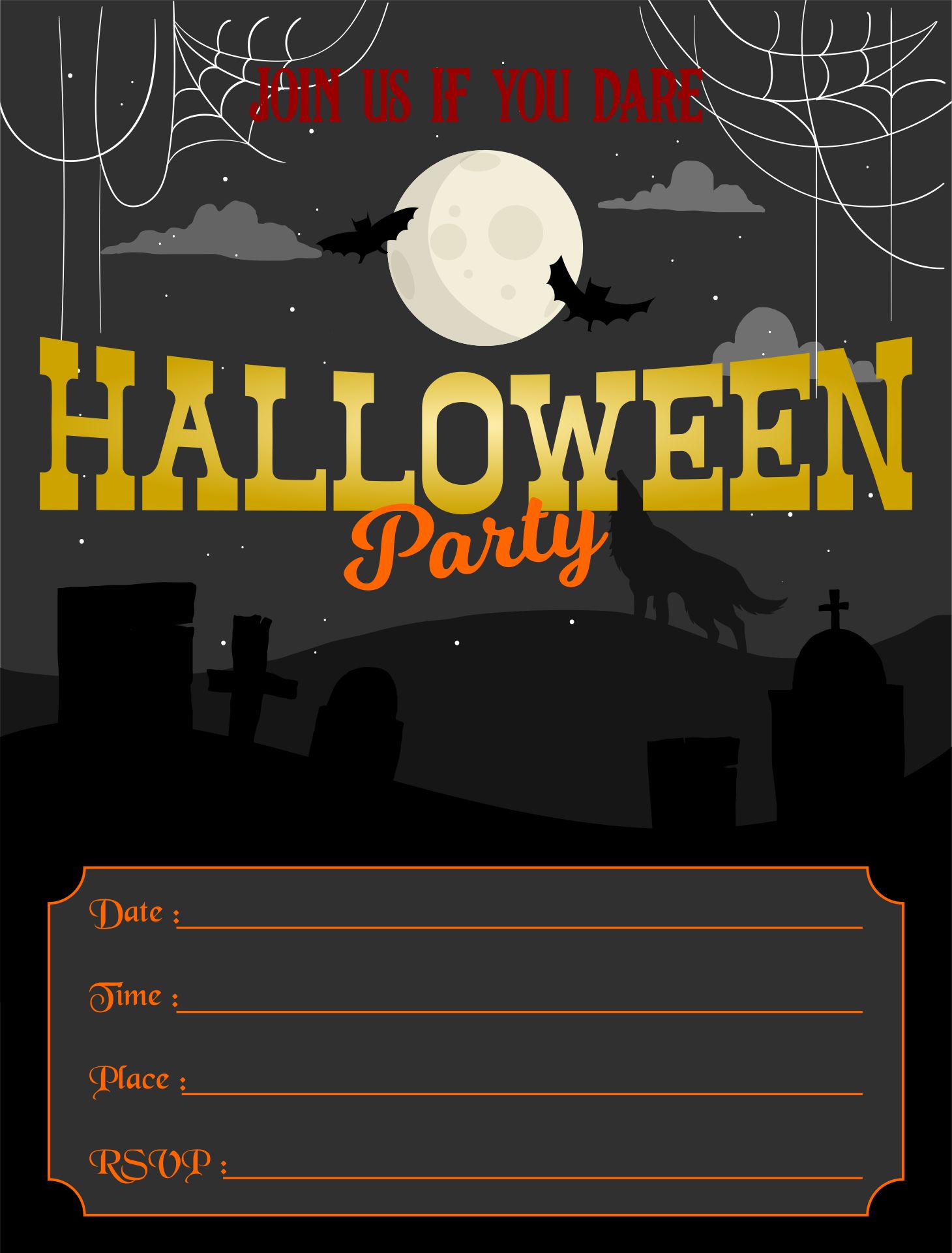 Free Printable Scary Halloween Invitations Free Printable Templates