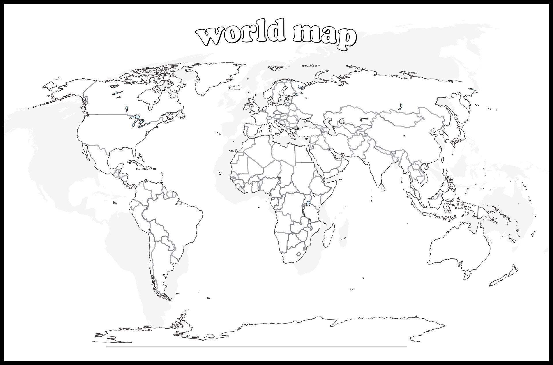 10 Best Blank World Maps Printable Printablee Com