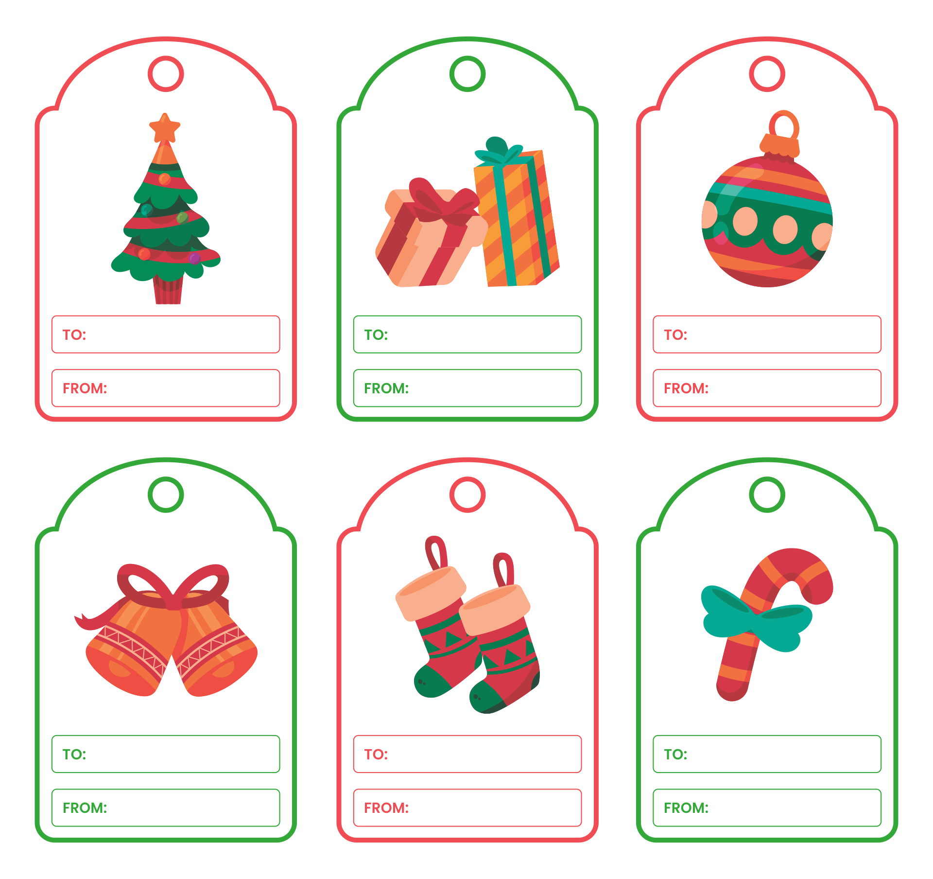 10 Best Christmas Gift Tags Printable Templates PDF for Free at Printablee