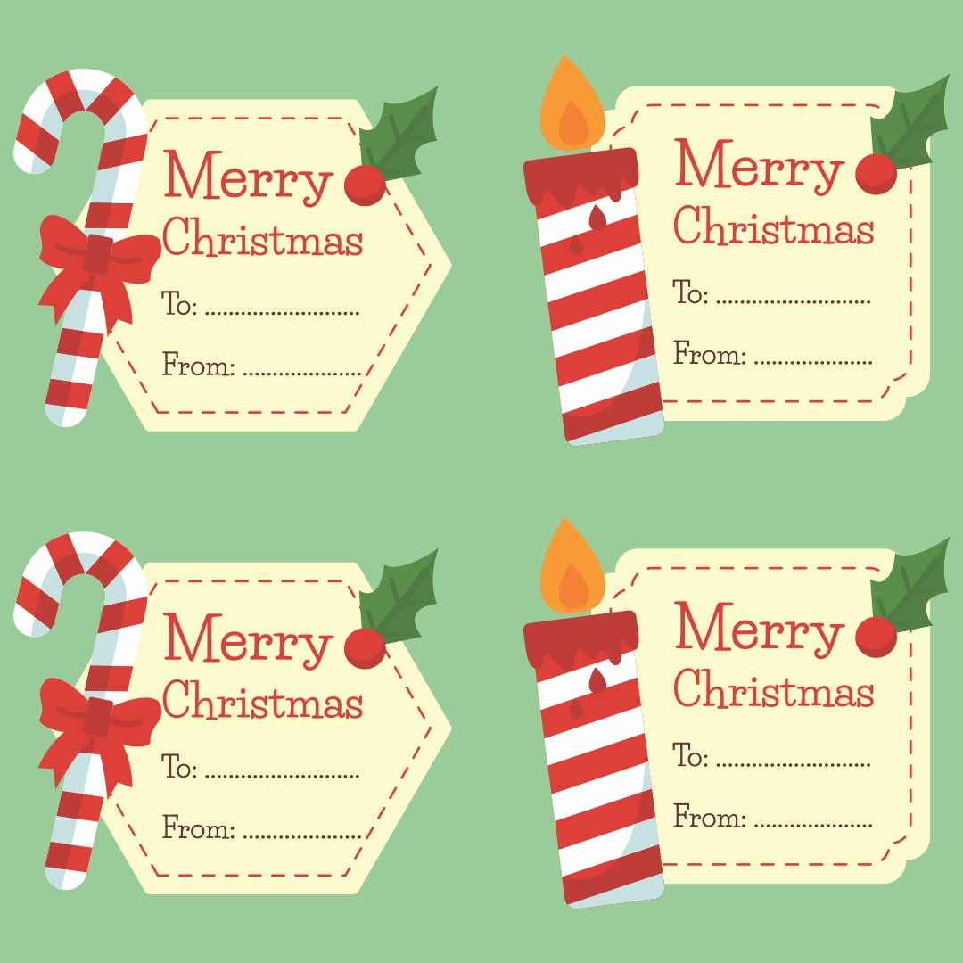 Christmas Gift Tags For Jars - 8 Free PDF Printables | Printablee