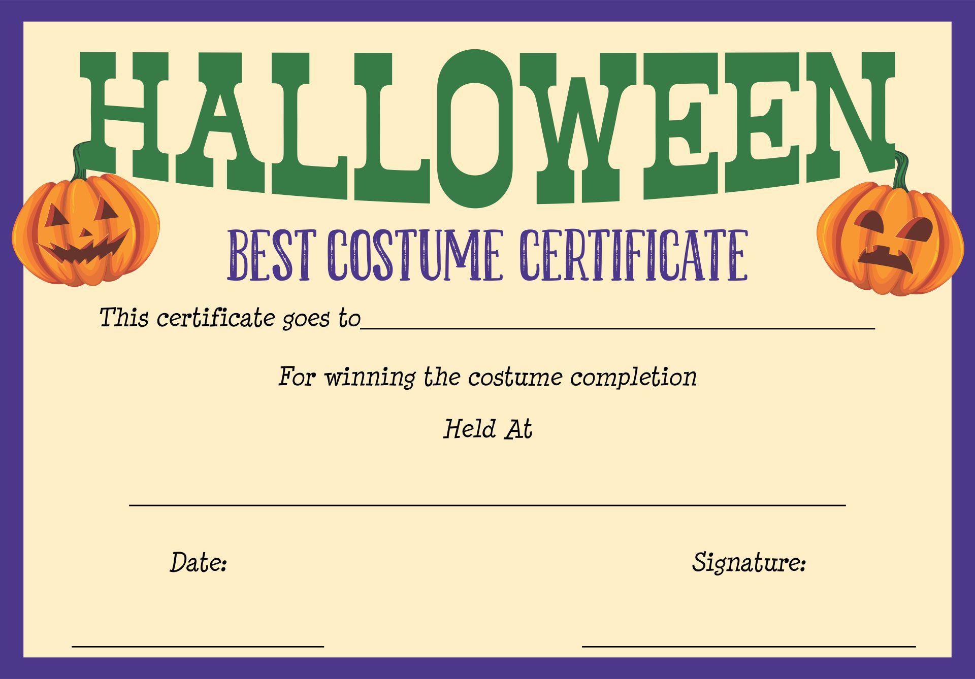 4 Best Images of Halloween Costume Awards Printable - Halloween Best ...