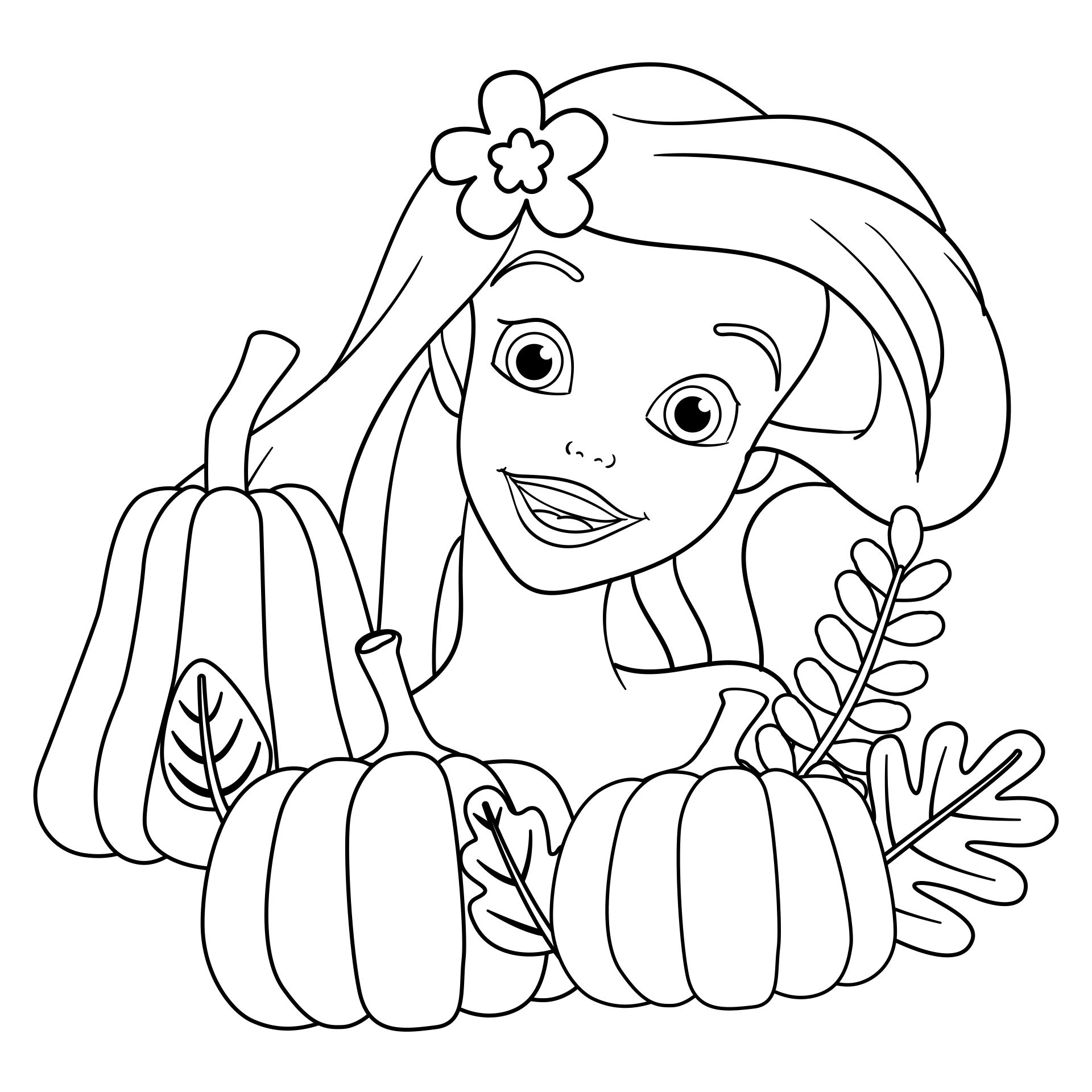 Printable Princess Coloring Pages Pumpkin