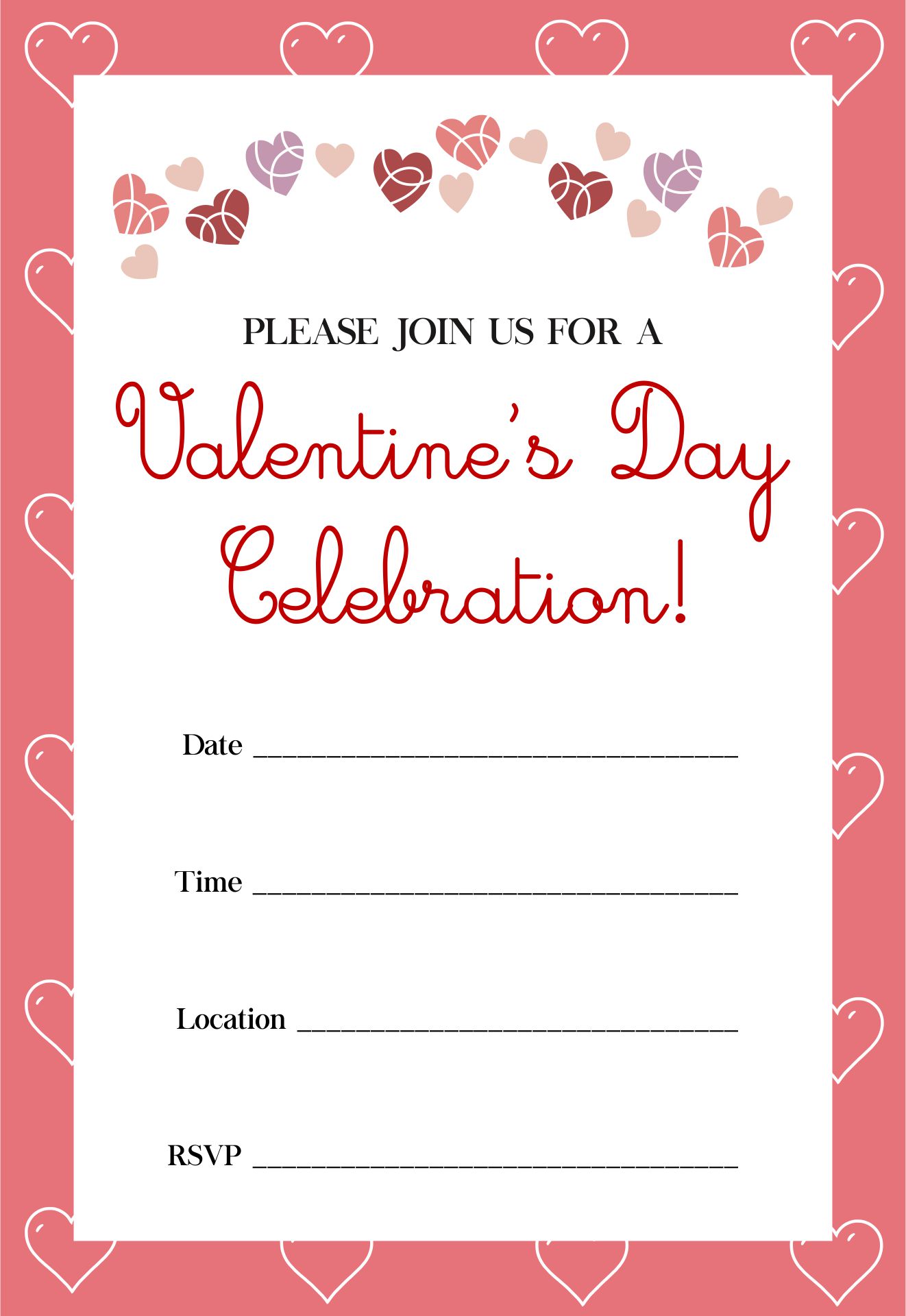 Valentine s Templates 6 Free PDF Printables Printablee