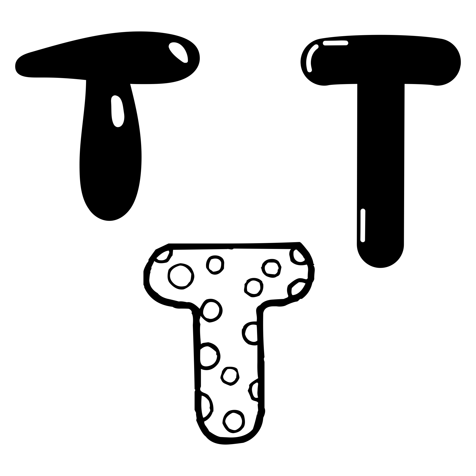 Printable Bubble Letter T