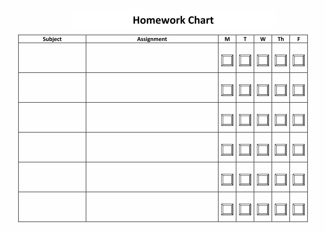 daily homework checklist
